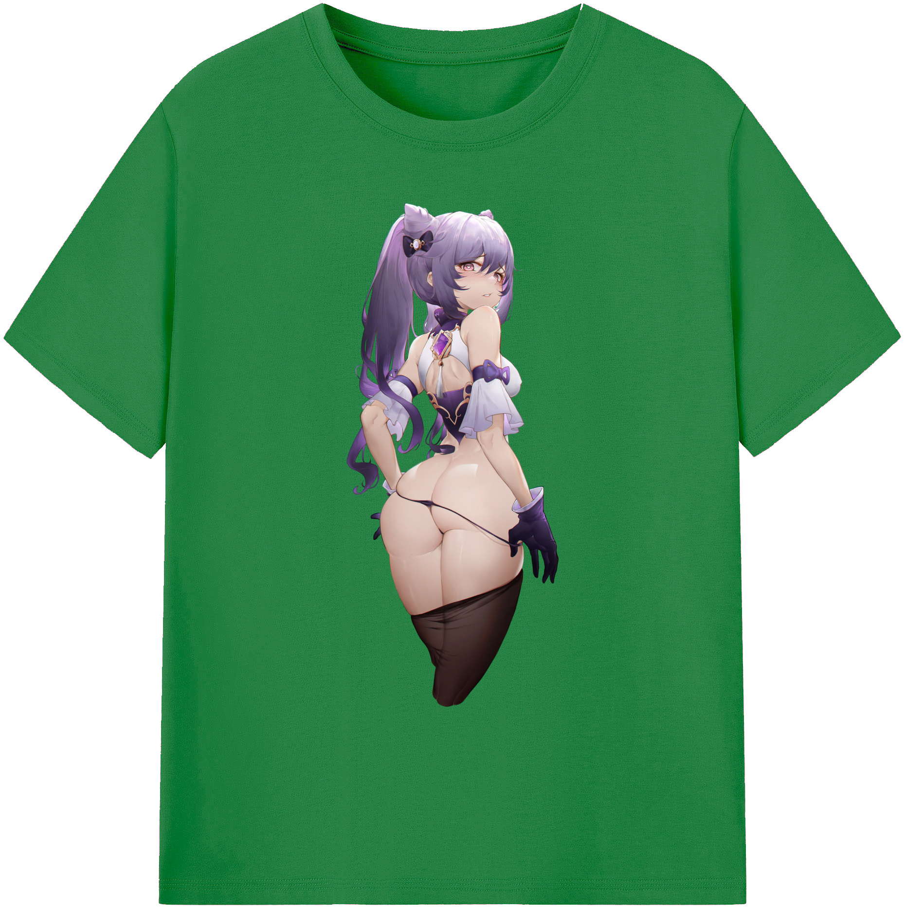 げんし神 刻晴 こくせい genshin Kokusei 綿100％ メンズ半袖Tシャツ｜肌触りやわらか＆通気性