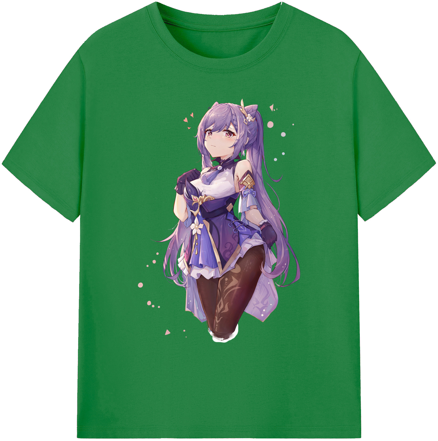 げんし神 刻晴 こくせい genshin Kokusei 綿100％ メンズ半袖Tシャツ｜肌触りやわらか＆通気性