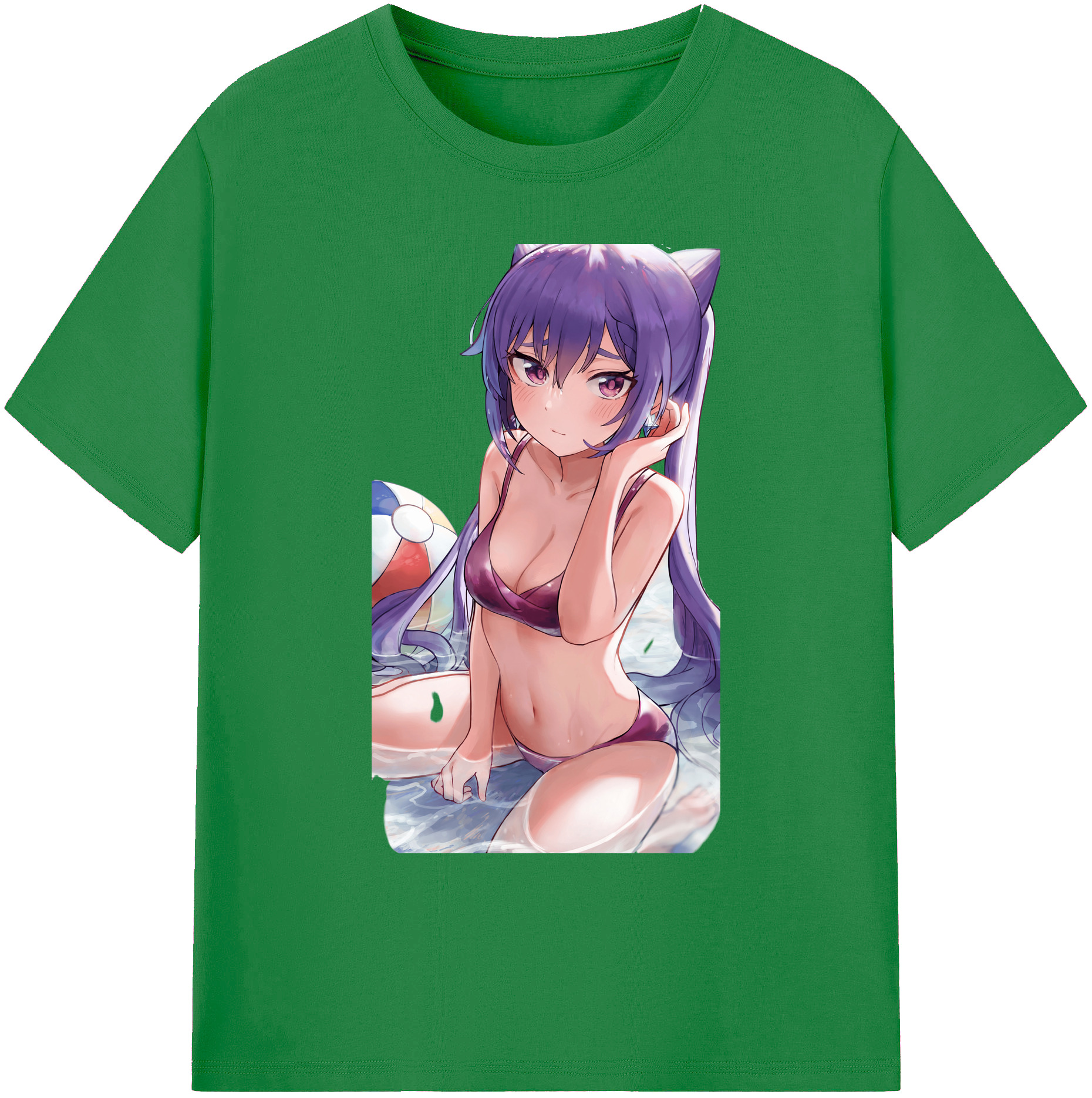 げんし神 刻晴 こくせい genshin Kokusei 綿100％ メンズ半袖Tシャツ｜肌触りやわらか＆通気性