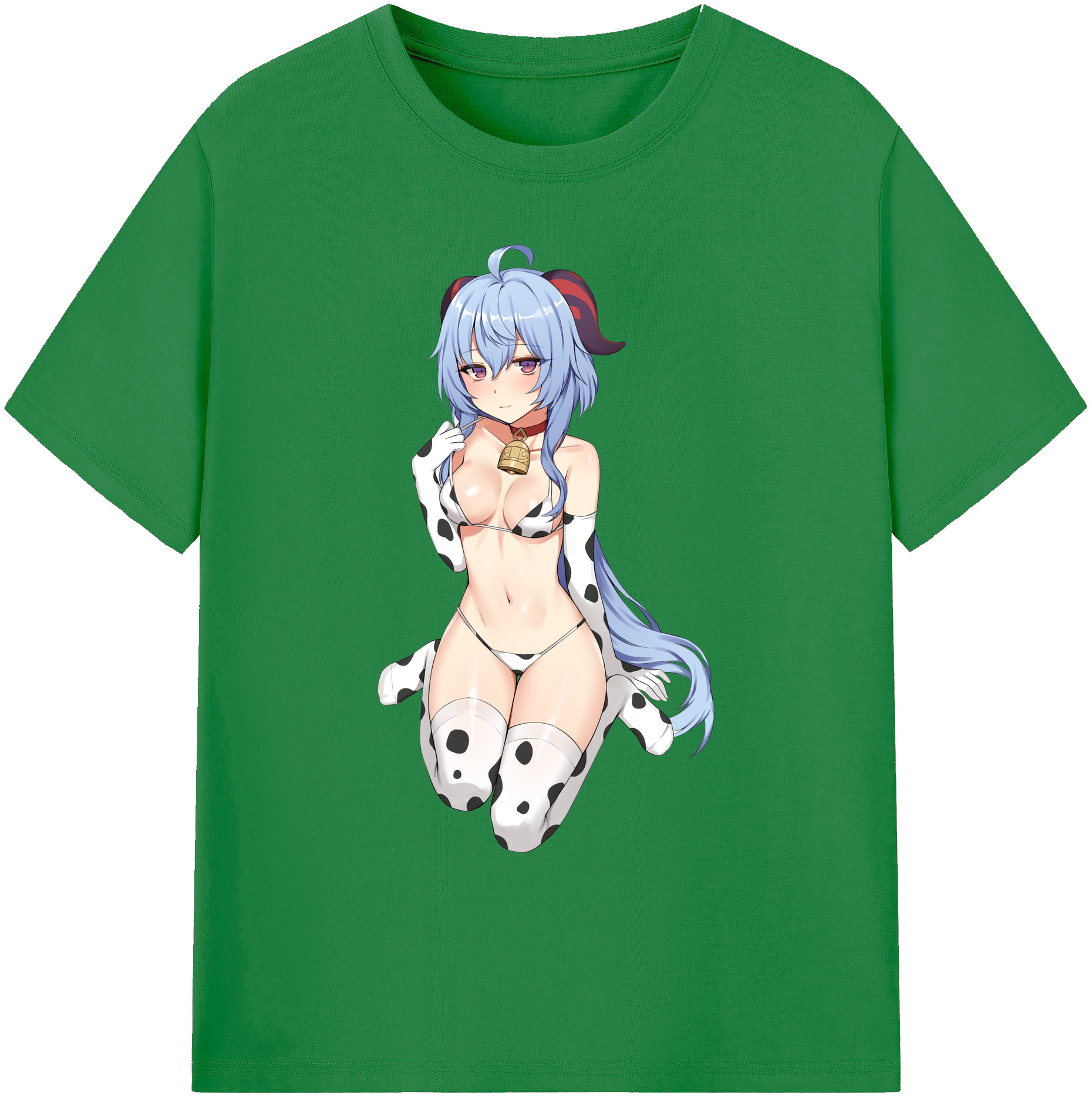 げんし神 甘雨 かんう genshin Ganyu 綿100％ メンズ半袖Tシャツ｜肌触りやわらか＆通気性