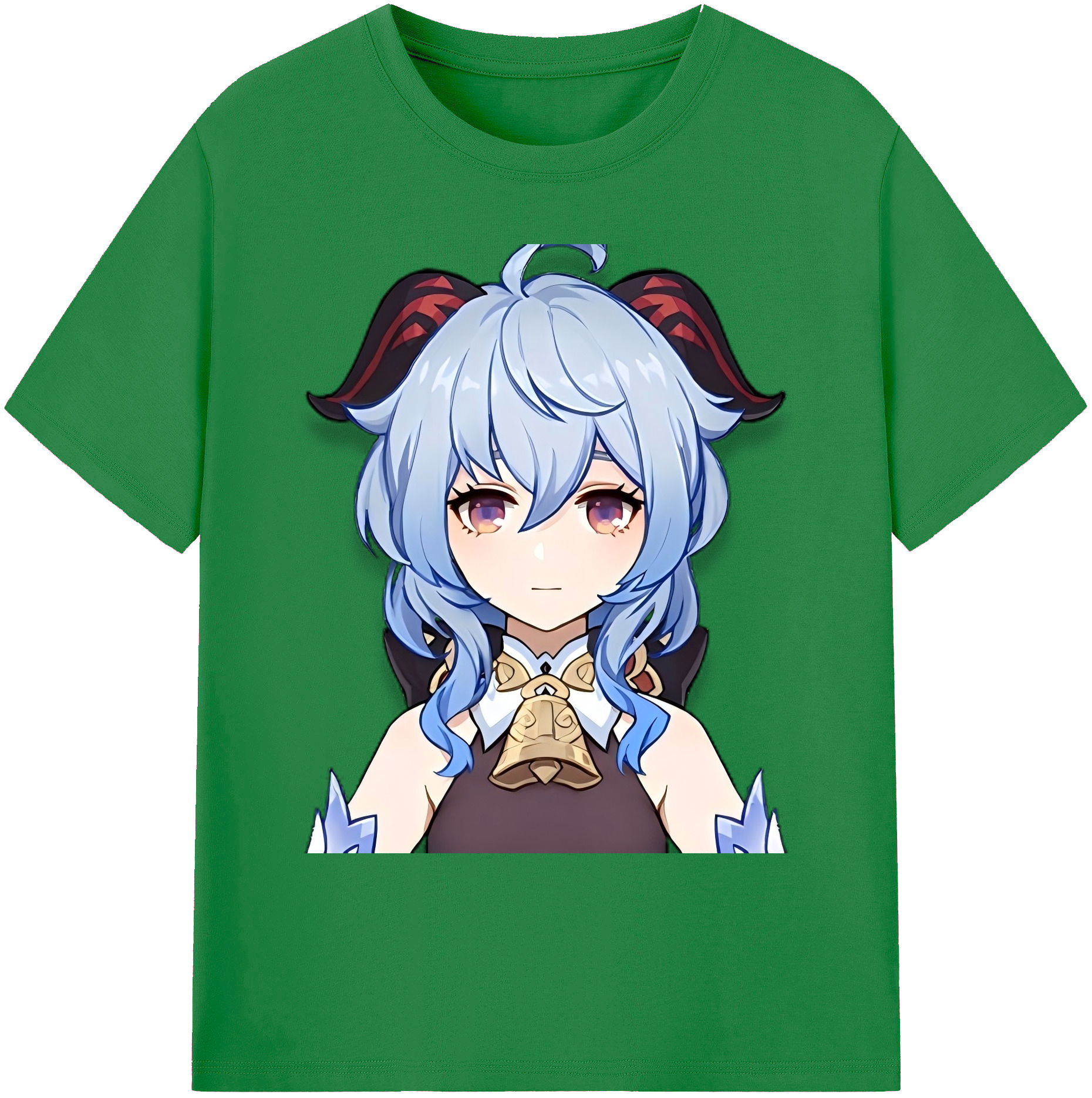 げんし神 甘雨 かんう genshin Ganyu 綿100％ メンズ半袖Tシャツ｜肌触りやわらか＆通気性