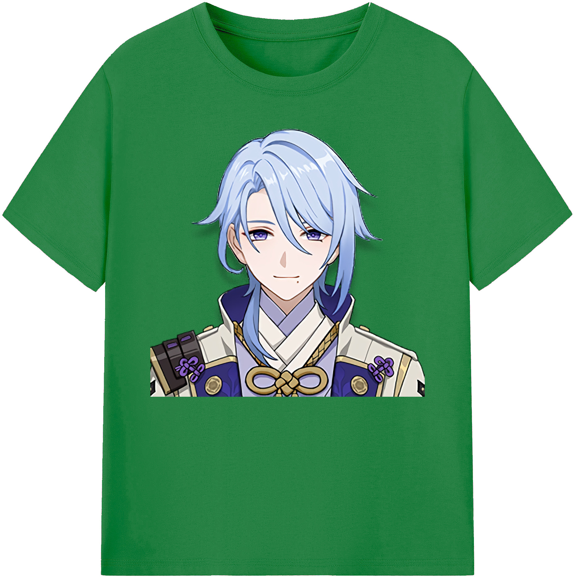 げんし神 神里綾人 かみさとあやと genshin Kamisato Ayato 綿100％ メンズ半袖Tシャツ｜肌触りやわらか＆通気性