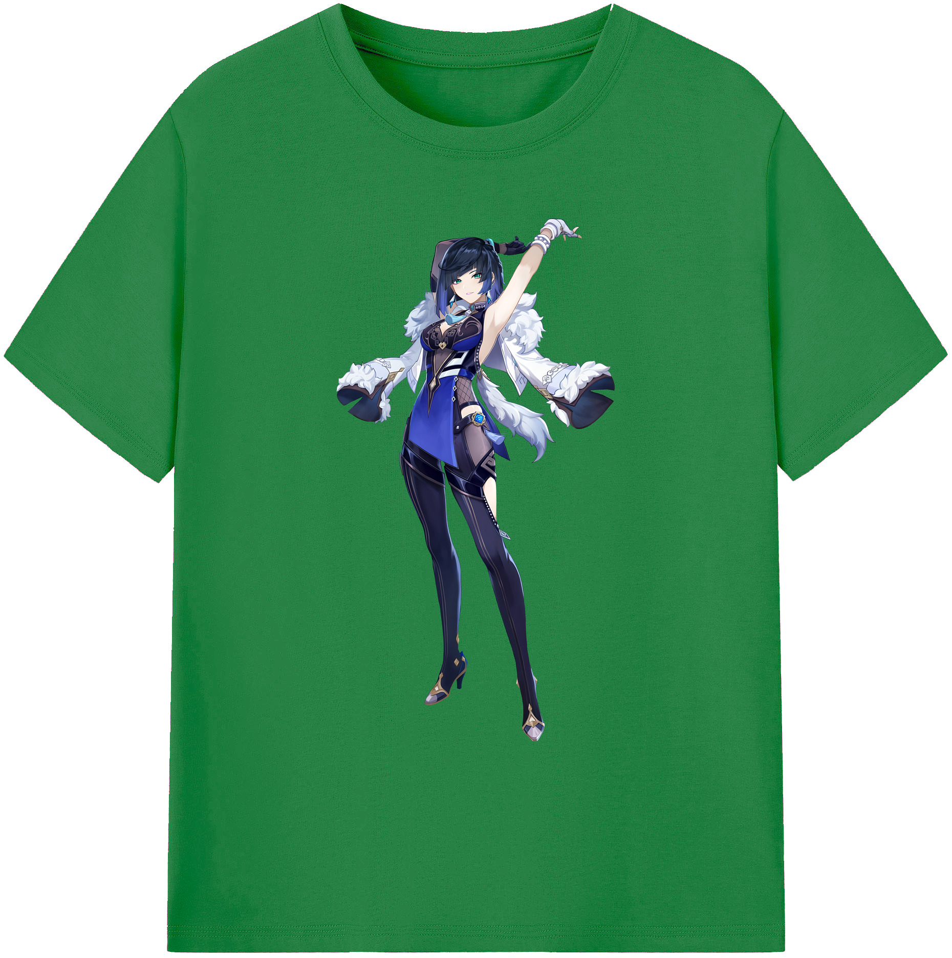 げんし神 夜兰 やらん genshin Yaran 綿100％ メンズ半袖Tシャツ｜肌触りやわらか＆通気性