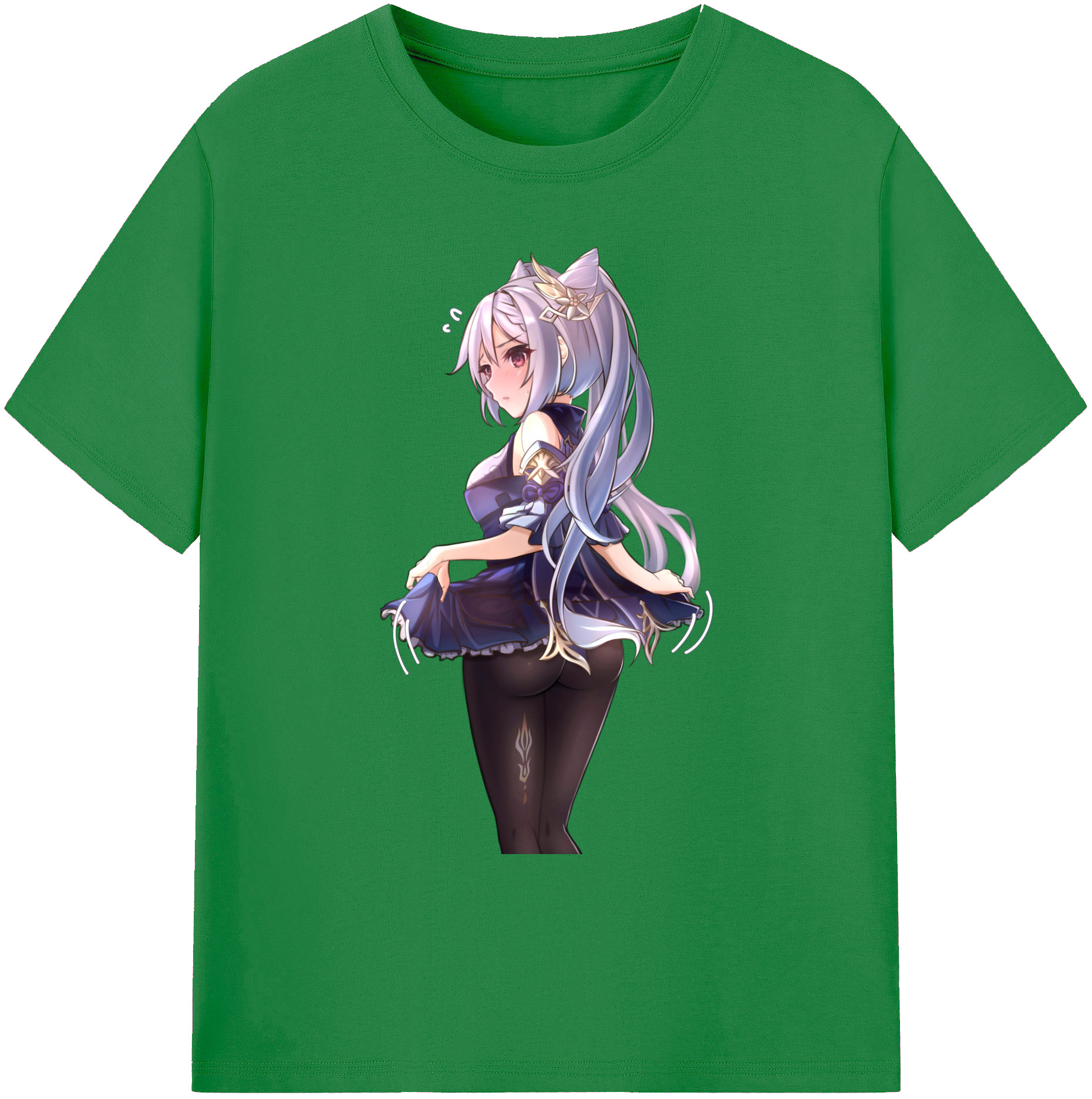 げんし神 刻晴 こくせい genshin Kokusei 綿100％ メンズ半袖Tシャツ｜肌触りやわらか＆通気性