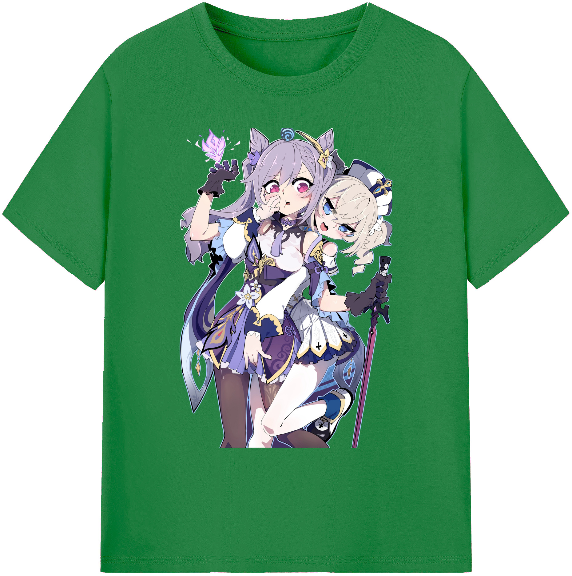 げんし神 刻晴 こくせい genshin Kokusei 綿100％ メンズ半袖Tシャツ｜肌触りやわらか＆通気性