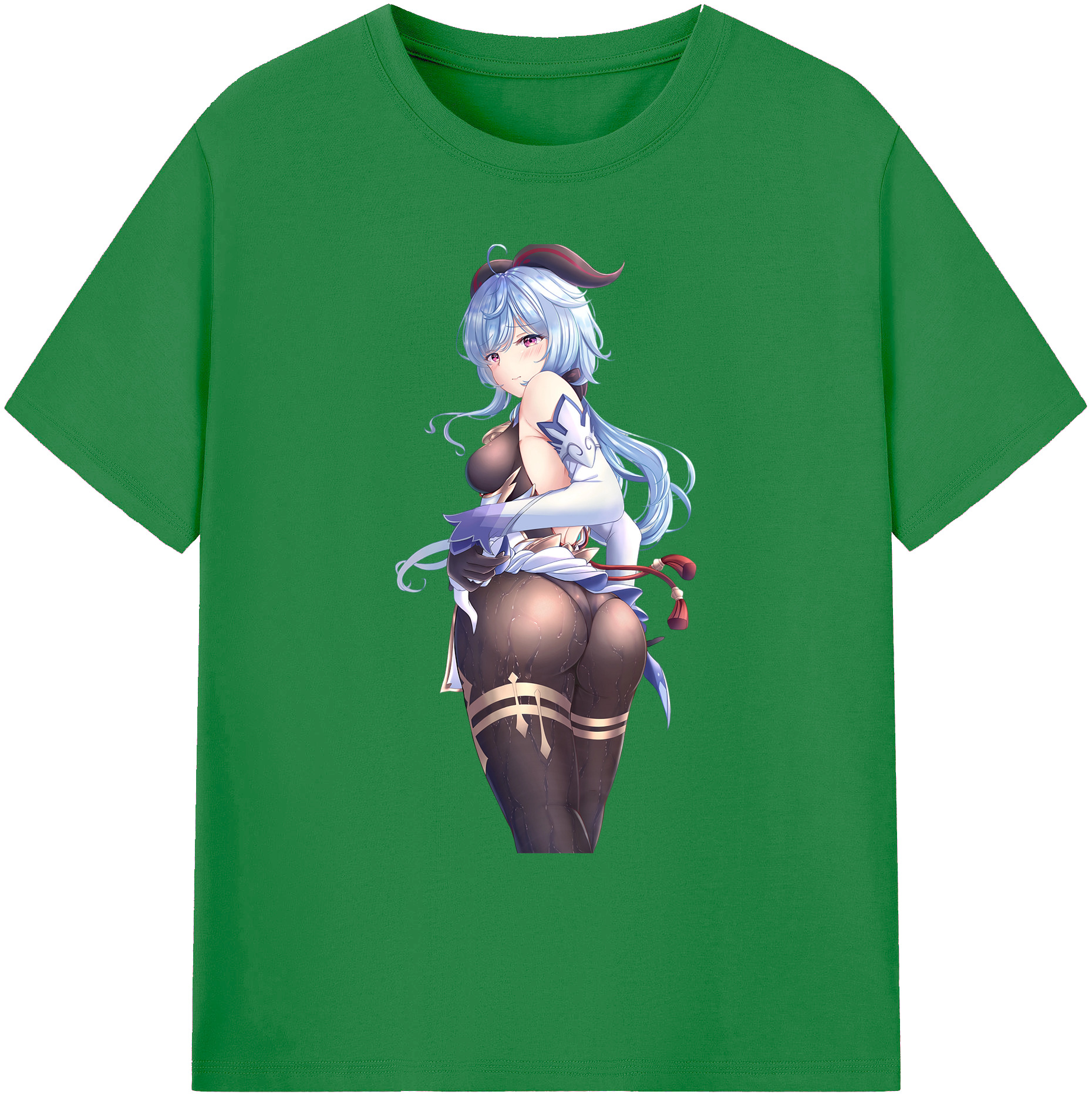 げんし神 甘雨 かんう genshin Ganyu 綿100％ メンズ半袖Tシャツ｜肌触りやわらか＆通気性
