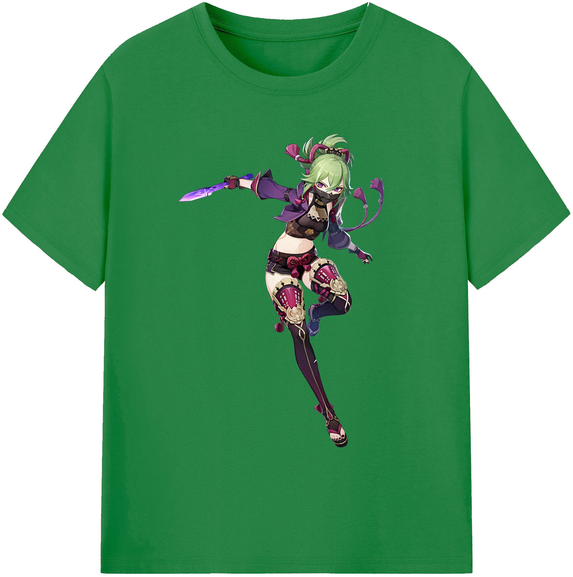 げんし神  久岐忍 くき しのぶ genshin Kuki Shinobu 綿100％ メンズ半袖Tシャツ｜肌触りやわらか＆通気性