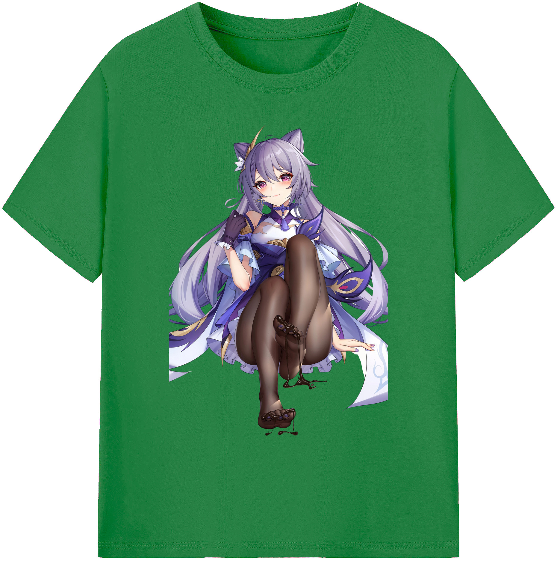 げんし神 刻晴 こくせい genshin Kokusei 綿100％ メンズ半袖Tシャツ｜肌触りやわらか＆通気性