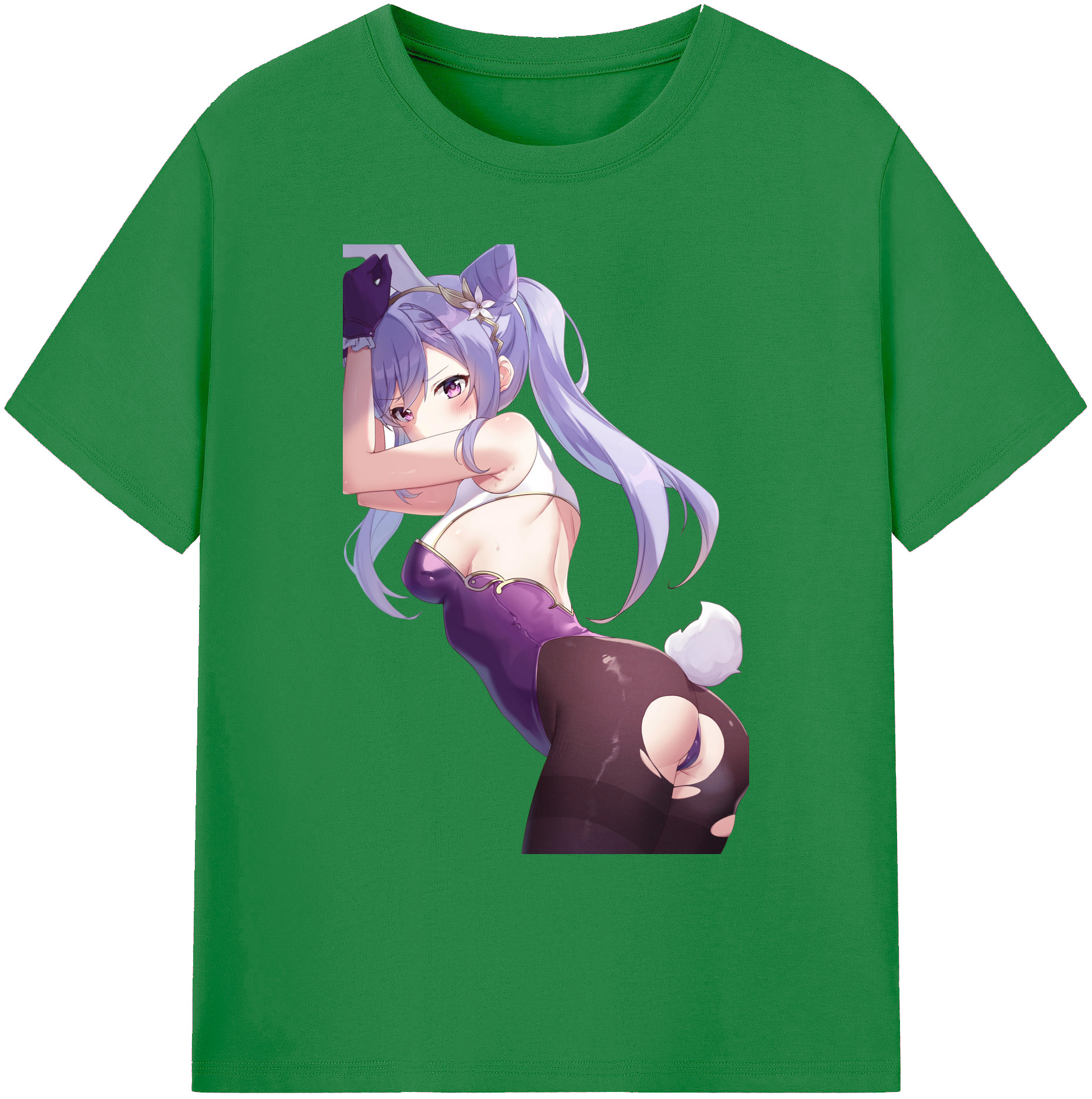 げんし神 刻晴 こくせい genshin Kokusei 綿100％ メンズ半袖Tシャツ｜肌触りやわらか＆通気性