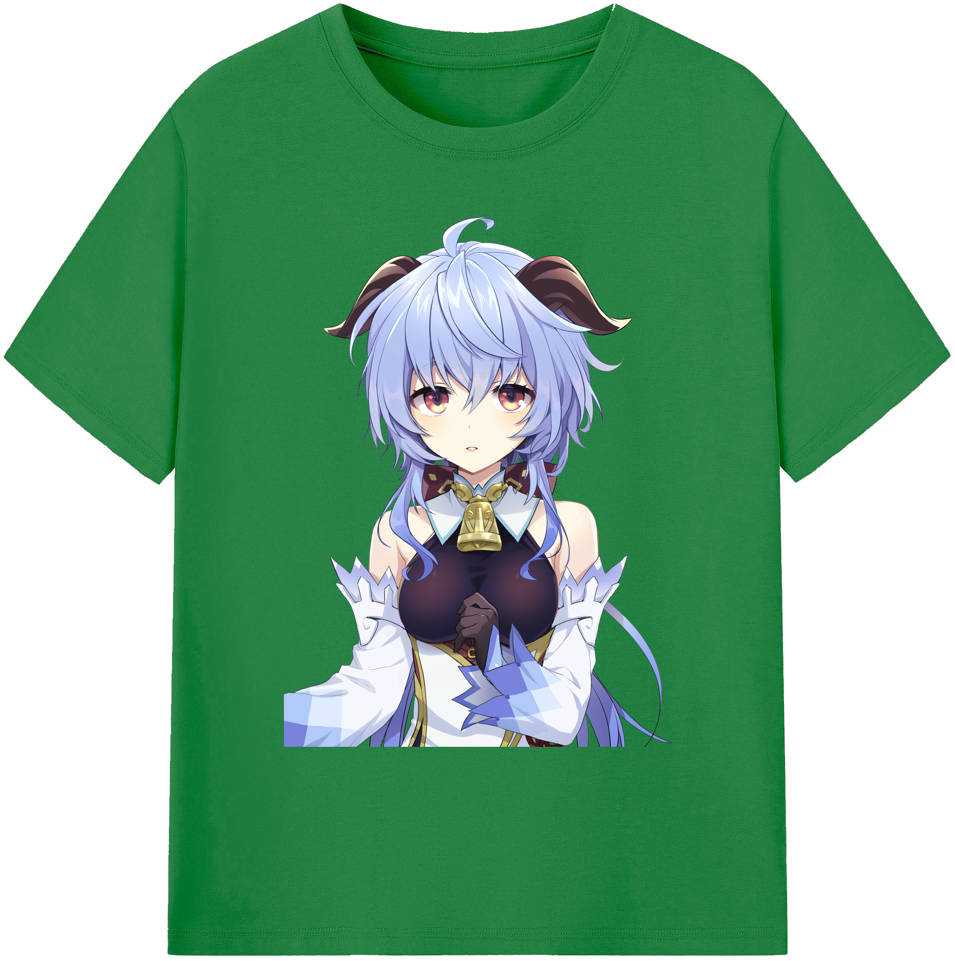 げんし神 甘雨 かんう genshin Ganyu 綿100％ メンズ半袖Tシャツ｜肌触りやわらか＆通気性