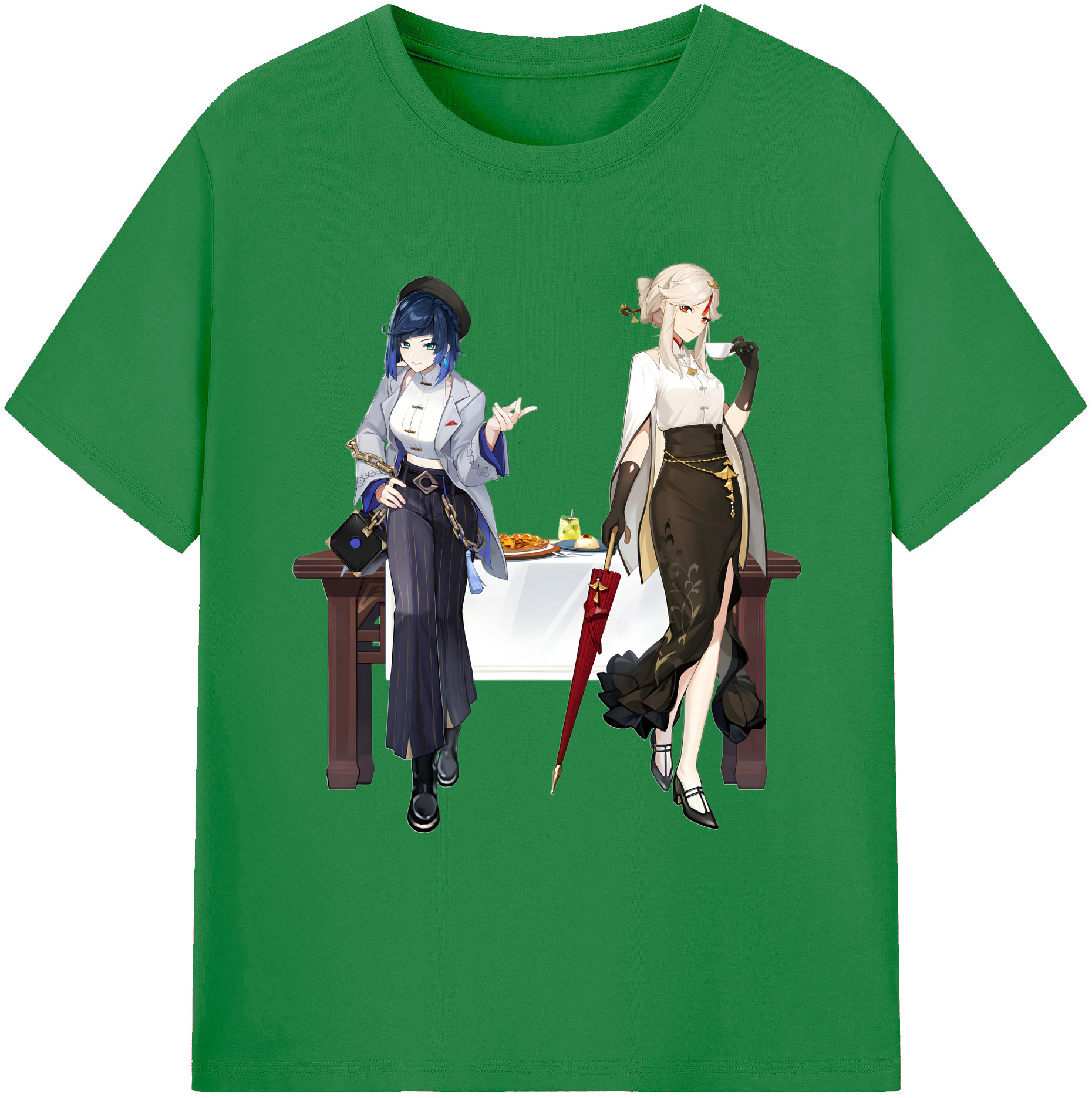 げんし神 夜兰 やらん genshin Yaran 綿100％ メンズ半袖Tシャツ｜肌触りやわらか＆通気性