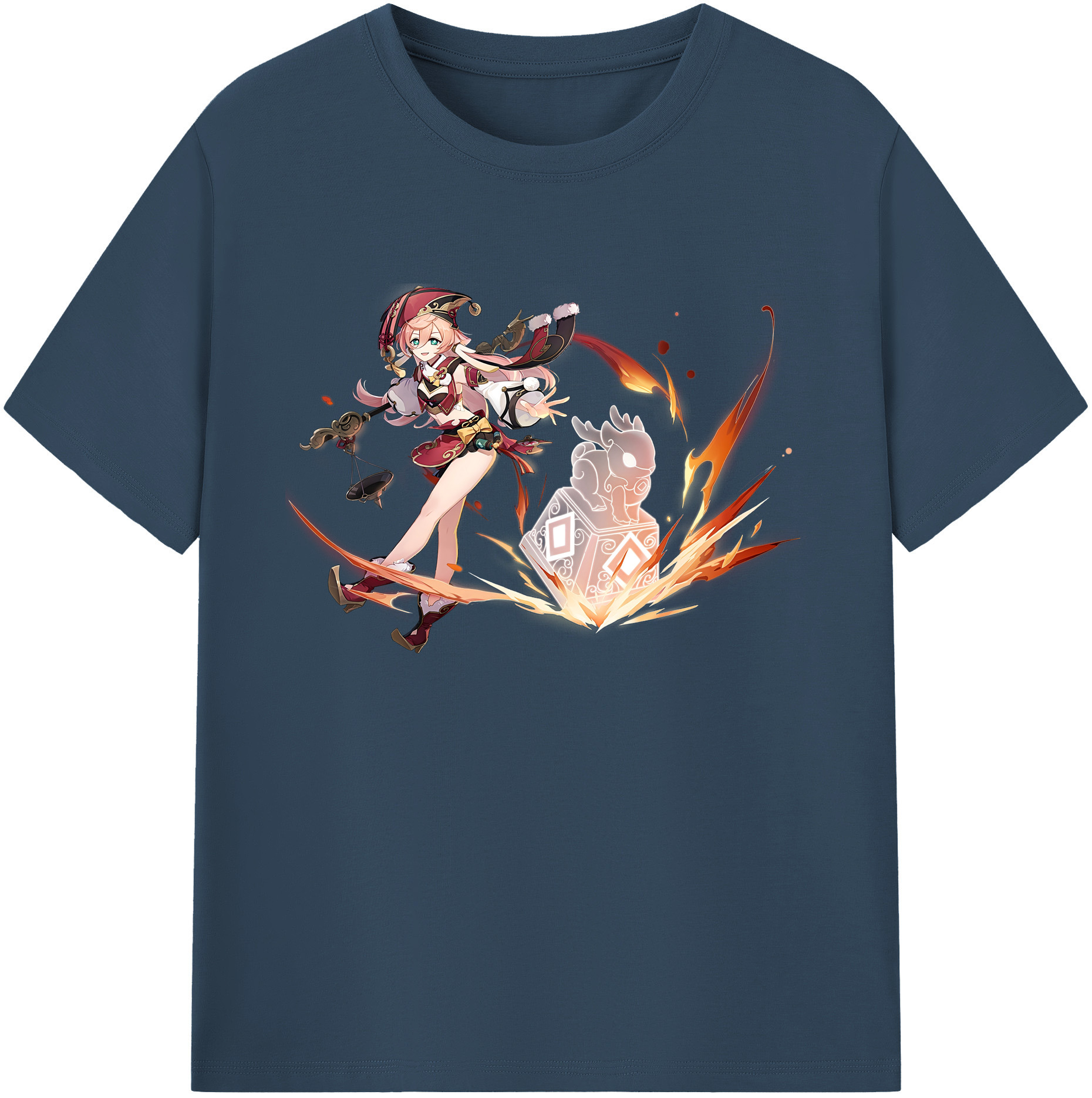 げんし神 ヤンフェイ genshin Yanfei 綿100％ メンズ半袖Tシャツ｜肌触りやわらか＆通気性