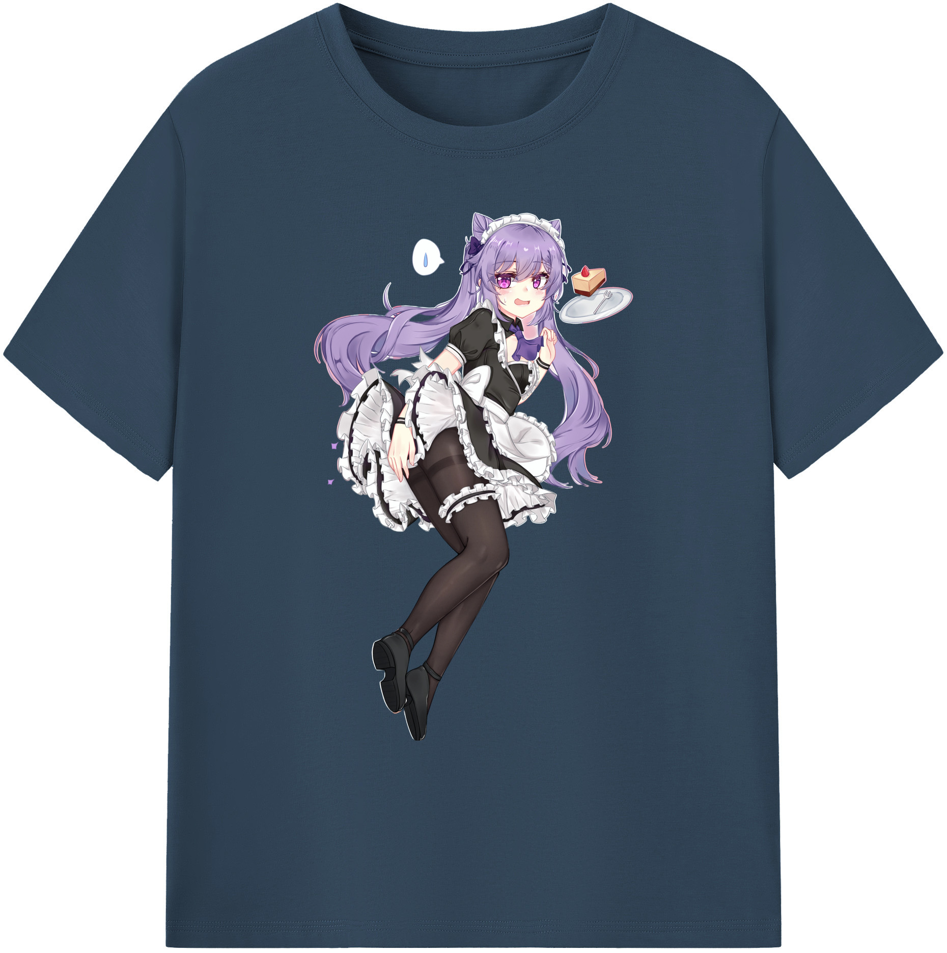げんし神 刻晴 こくせい genshin Kokusei 綿100％ メンズ半袖Tシャツ｜肌触りやわらか＆通気性
