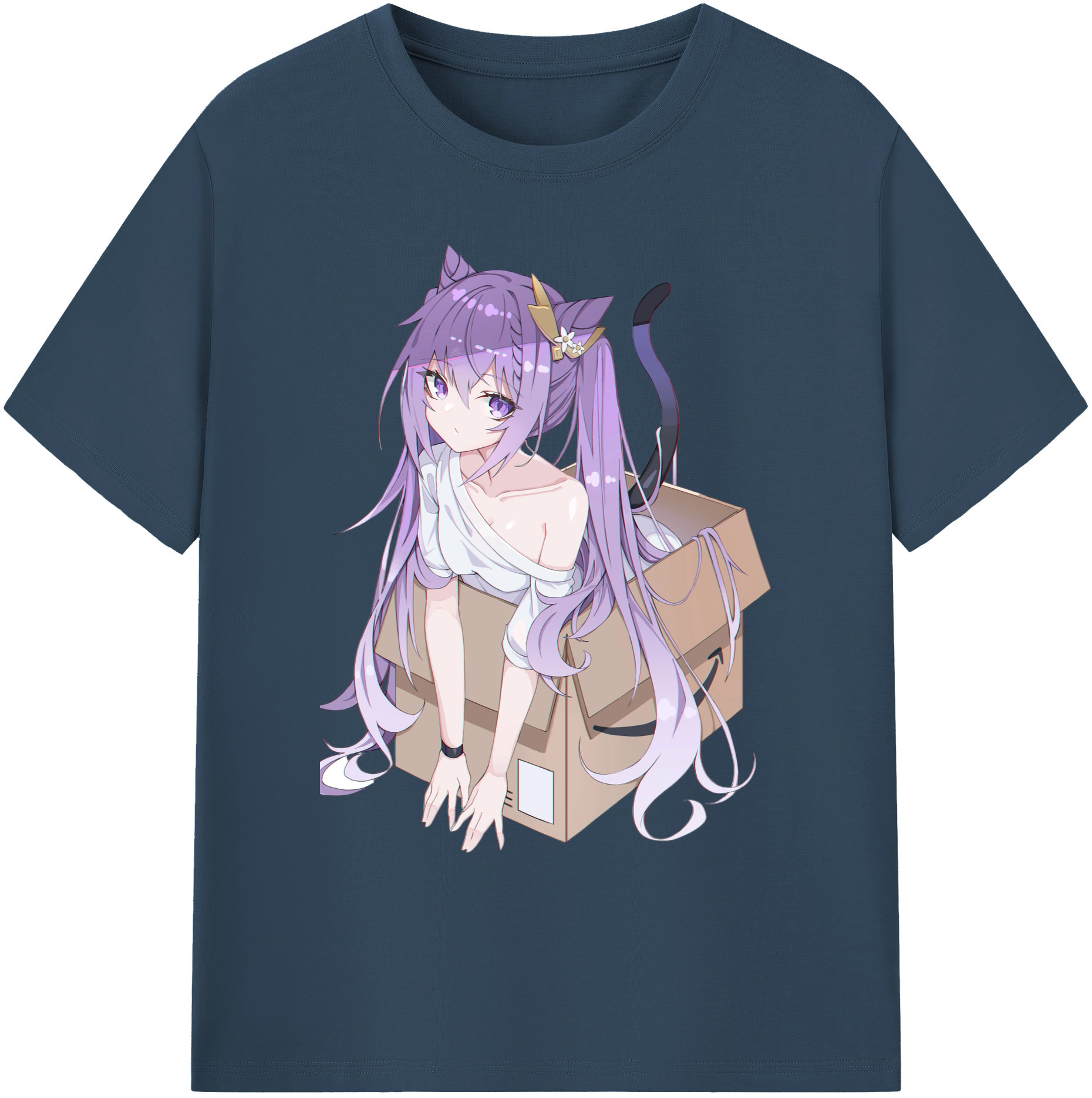 げんし神 刻晴 こくせい genshin Kokusei 綿100％ メンズ半袖Tシャツ｜肌触りやわらか＆通気性