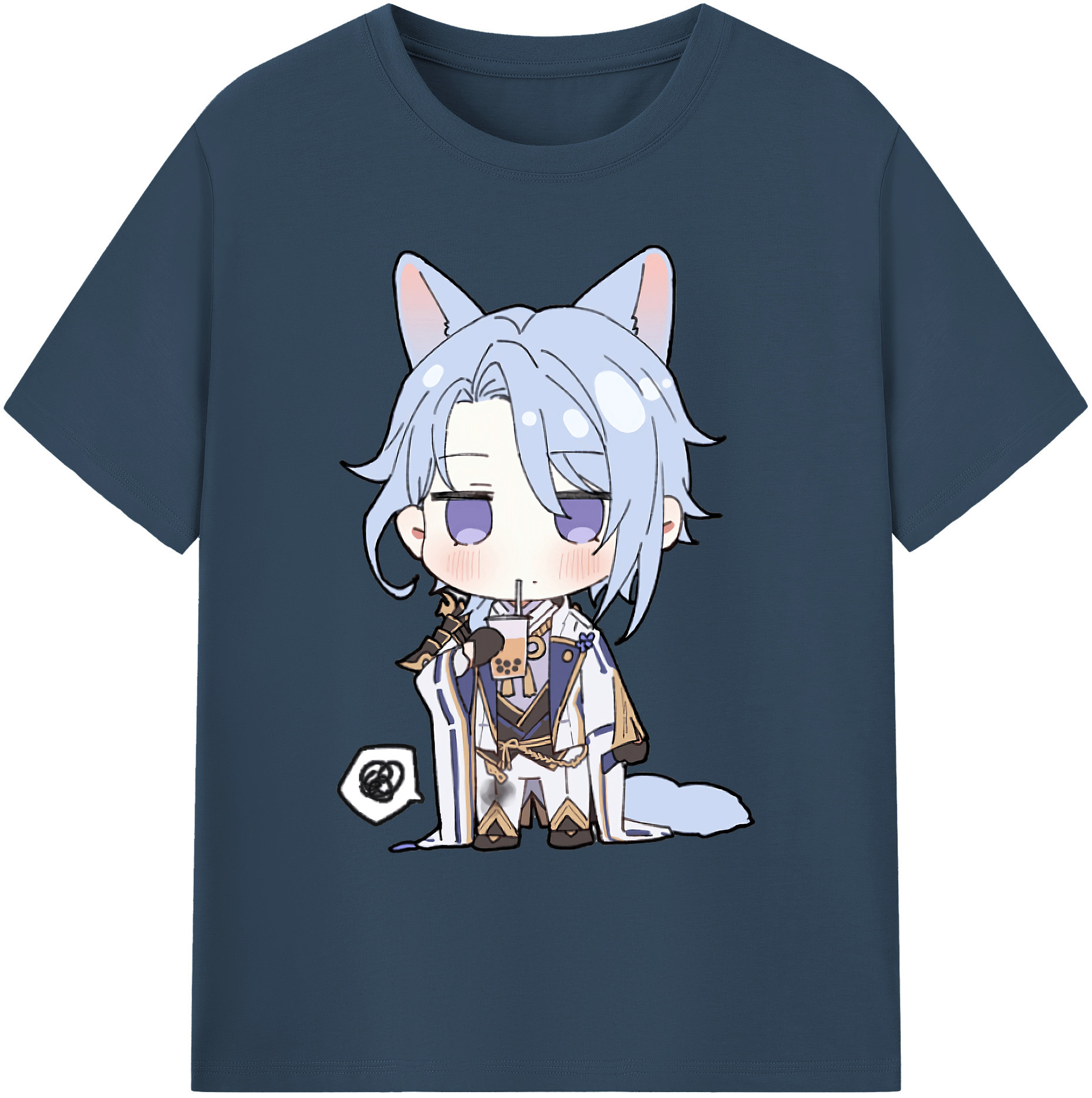げんし神 神里綾人 かみさとあやと genshin Kamisato Ayato 綿100％ メンズ半袖Tシャツ｜肌触りやわらか＆通気性