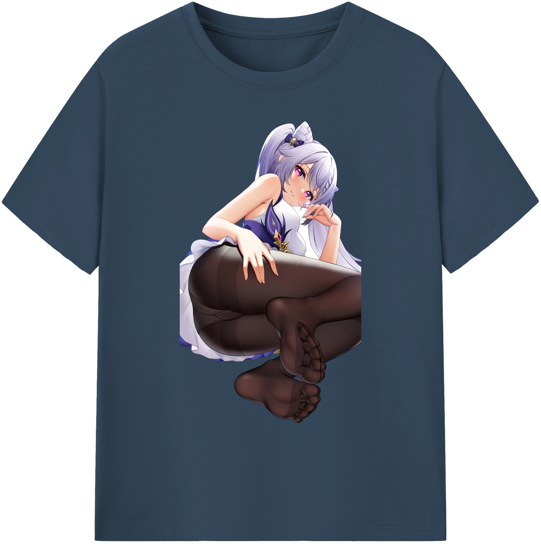 げんし神 刻晴 こくせい genshin Kokusei 綿100％ メンズ半袖Tシャツ｜肌触りやわらか＆通気性