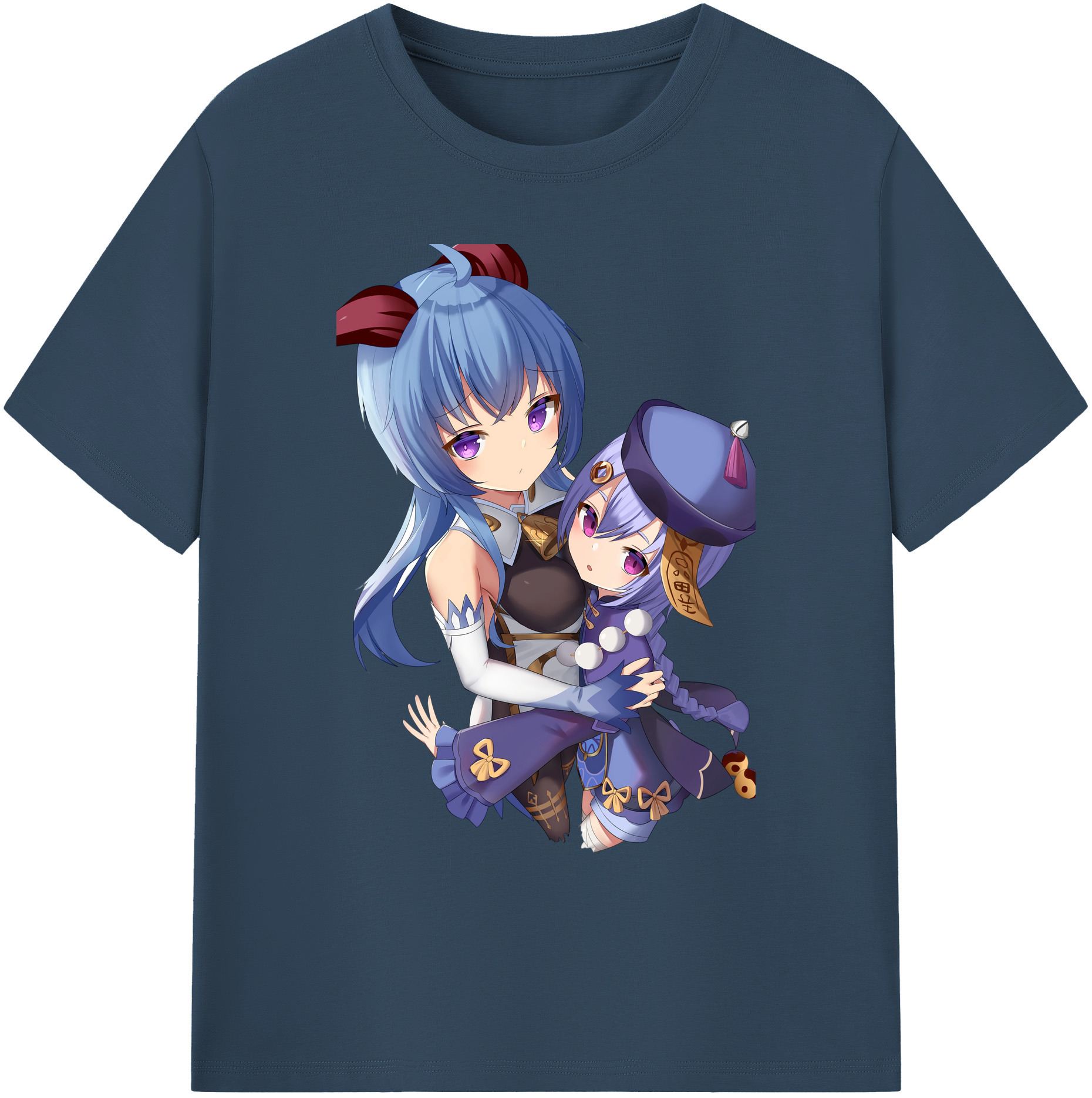 げんし神 甘雨 かんう genshin Ganyu 綿100％ メンズ半袖Tシャツ｜肌触りやわらか＆通気性
