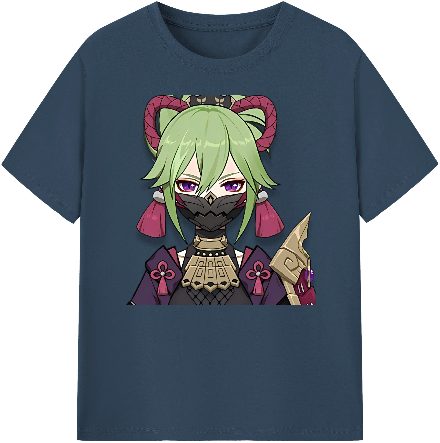 げんし神  久岐忍 くき しのぶ genshin Kuki Shinobu 綿100％ メンズ半袖Tシャツ｜肌触りやわらか＆通気性