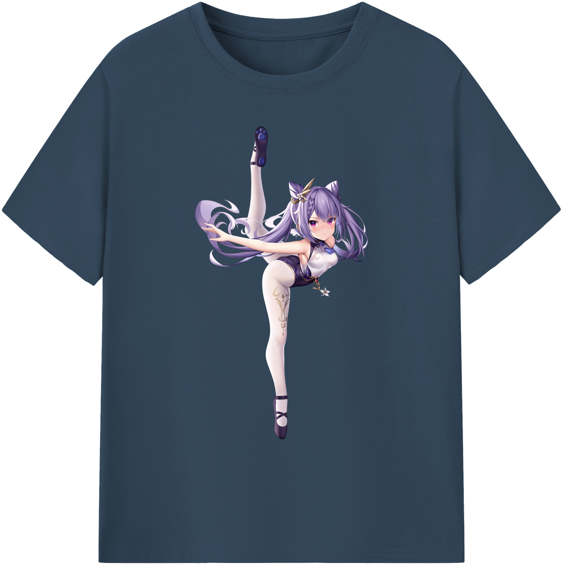 げんし神 刻晴 こくせい genshin Kokusei 綿100％ メンズ半袖Tシャツ｜肌触りやわらか＆通気性