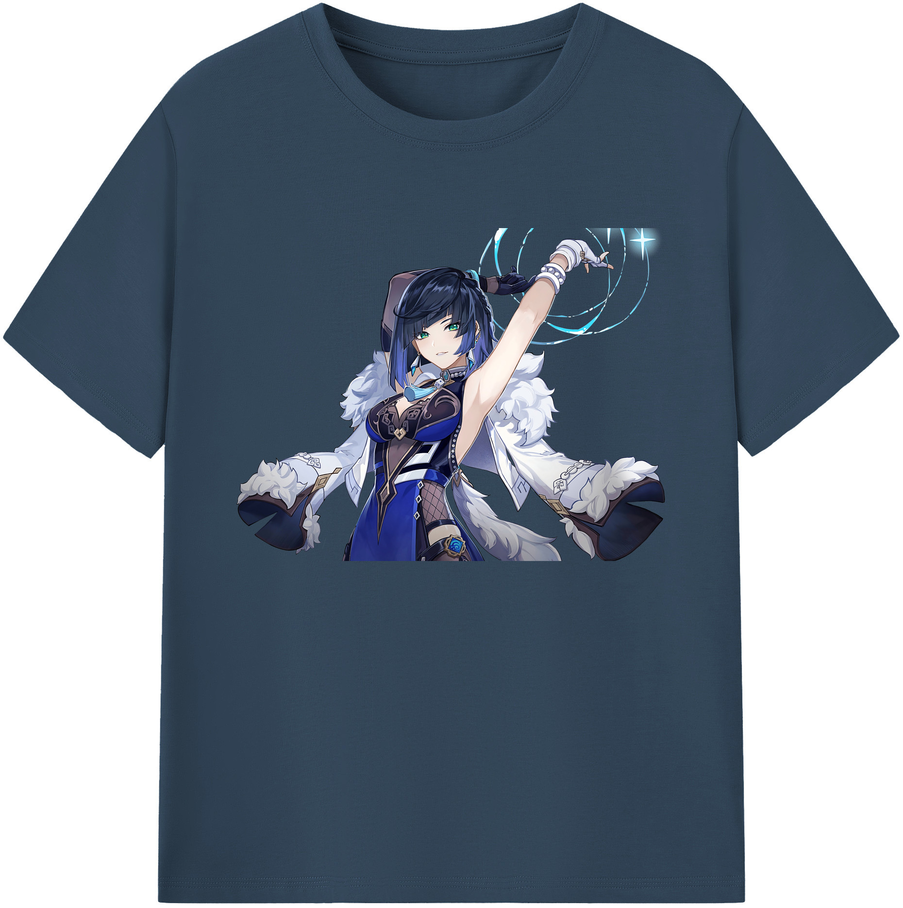 げんし神 夜兰 やらん genshin Yaran 綿100％ メンズ半袖Tシャツ｜肌触りやわらか＆通気性