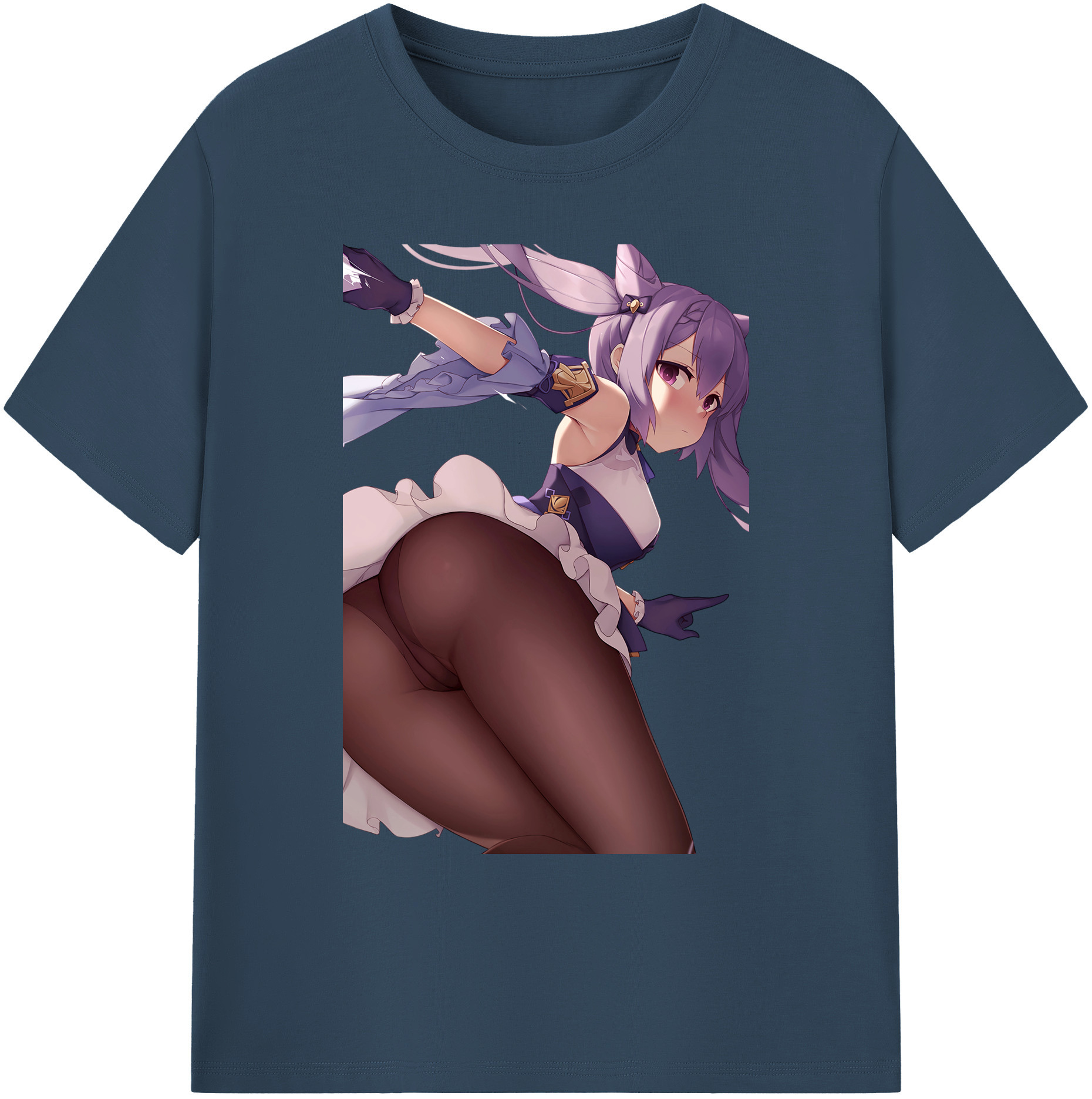 げんし神 刻晴 こくせい genshin Kokusei 綿100％ メンズ半袖Tシャツ｜肌触りやわらか＆通気性