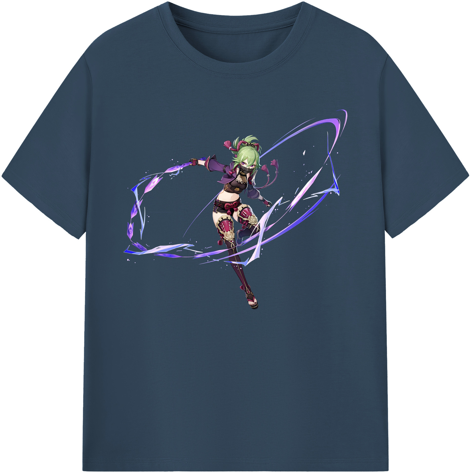 げんし神  久岐忍 くき しのぶ genshin Kuki Shinobu 綿100％ メンズ半袖Tシャツ｜肌触りやわらか＆通気性