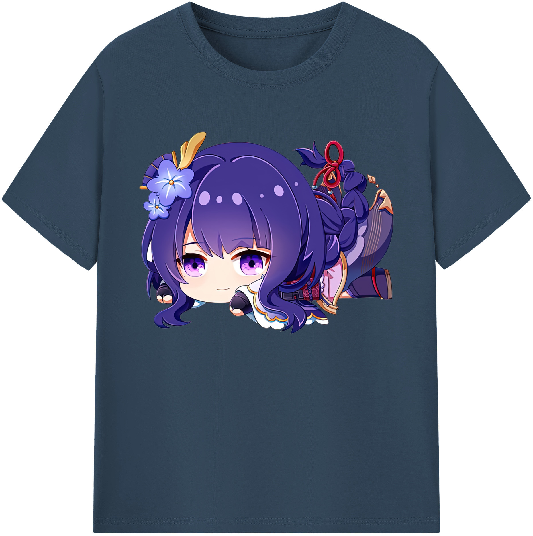 げんし神 雷電将軍 らいでんしょうぐん genshin Raiden Shogun 綿100％ メンズ半袖Tシャツ｜肌触りやわらか＆通気性