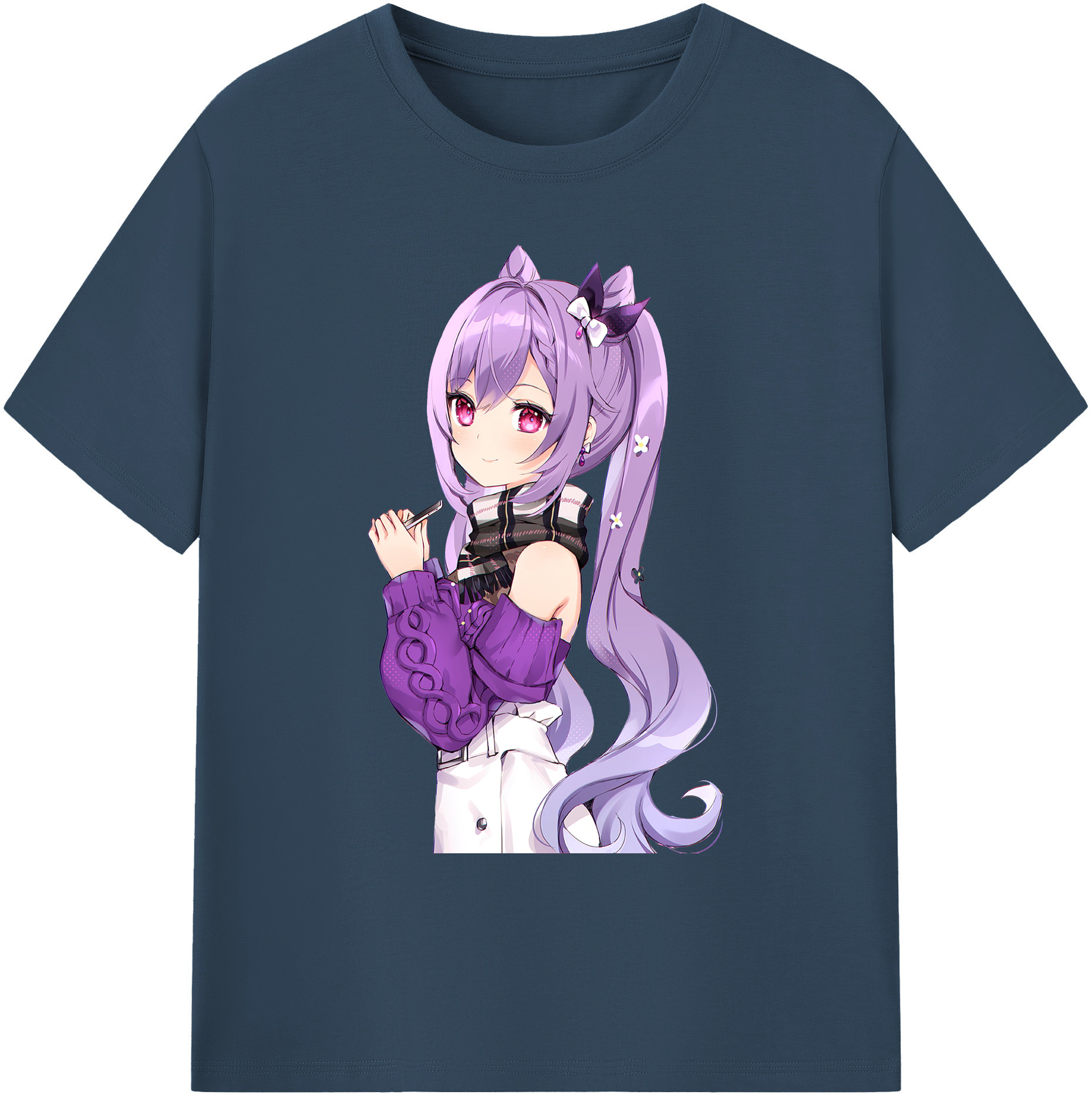 げんし神 刻晴 こくせい genshin Kokusei 綿100％ メンズ半袖Tシャツ｜肌触りやわらか＆通気性