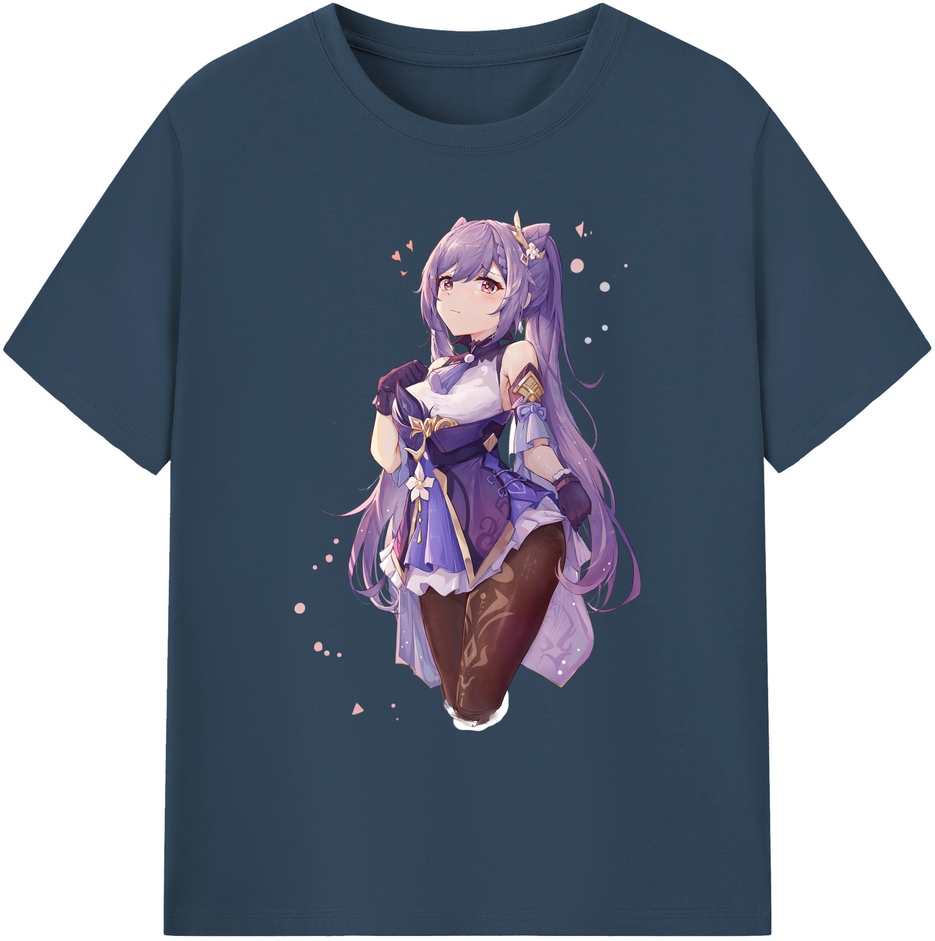 げんし神 刻晴 こくせい genshin Kokusei 綿100％ メンズ半袖Tシャツ｜肌触りやわらか＆通気性