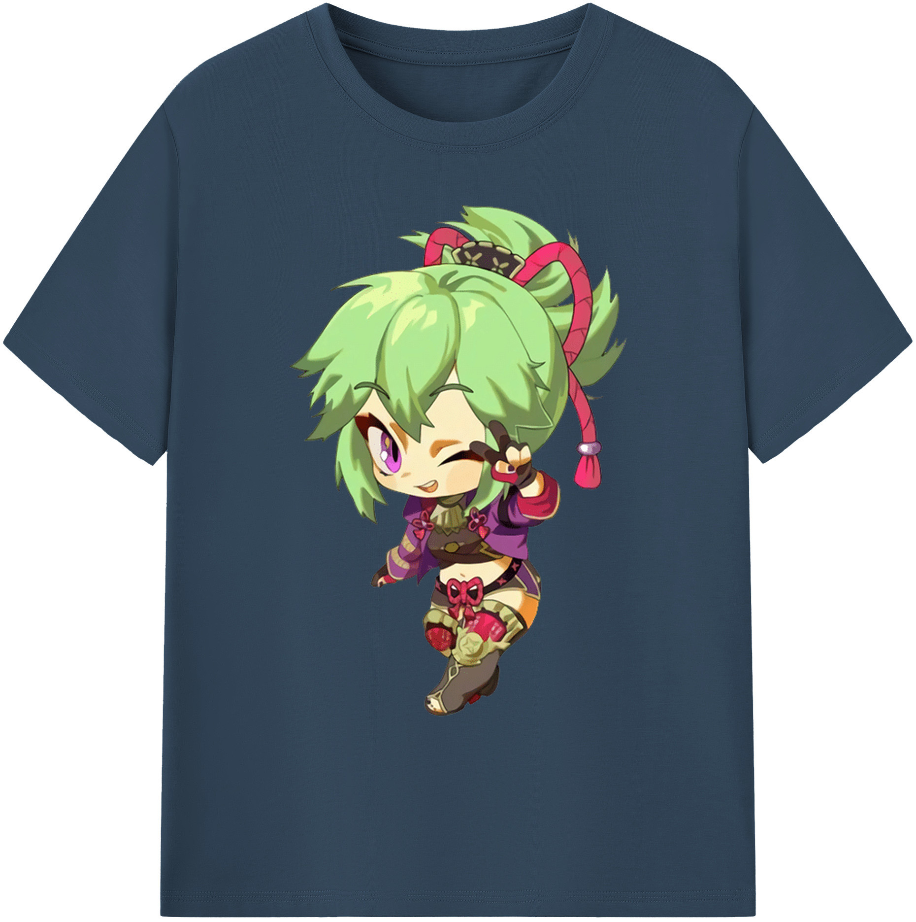 げんし神  久岐忍 くき しのぶ genshin Kuki Shinobu 綿100％ メンズ半袖Tシャツ｜肌触りやわらか＆通気性