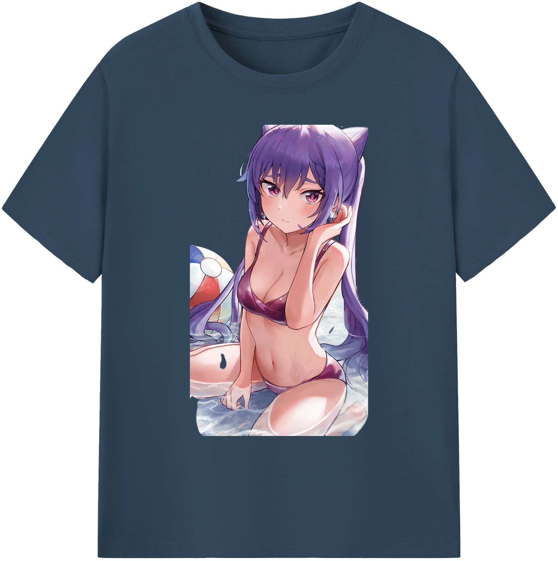 げんし神 刻晴 こくせい genshin Kokusei 綿100％ メンズ半袖Tシャツ｜肌触りやわらか＆通気性