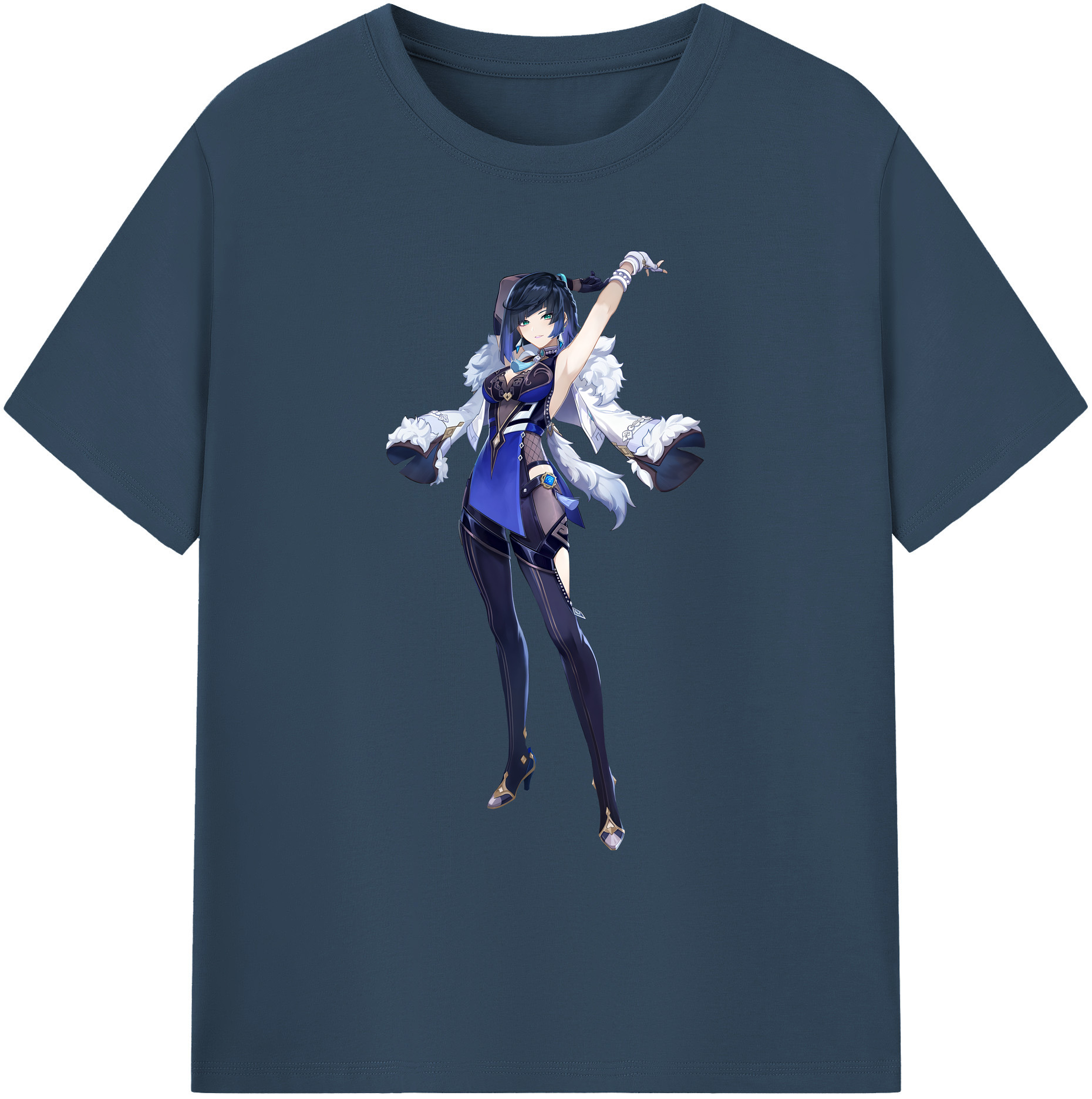 げんし神 夜兰 やらん genshin Yaran 綿100％ メンズ半袖Tシャツ｜肌触りやわらか＆通気性
