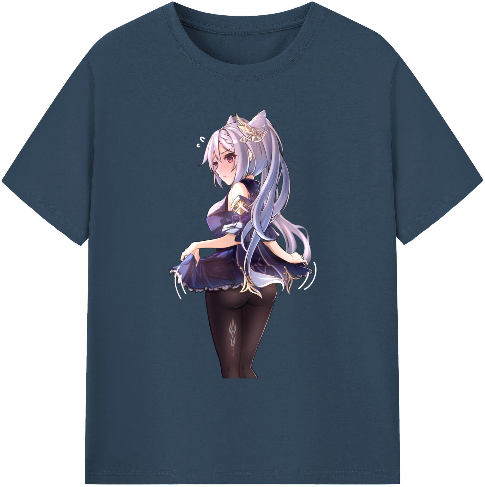 げんし神 刻晴 こくせい genshin Kokusei 綿100％ メンズ半袖Tシャツ｜肌触りやわらか＆通気性