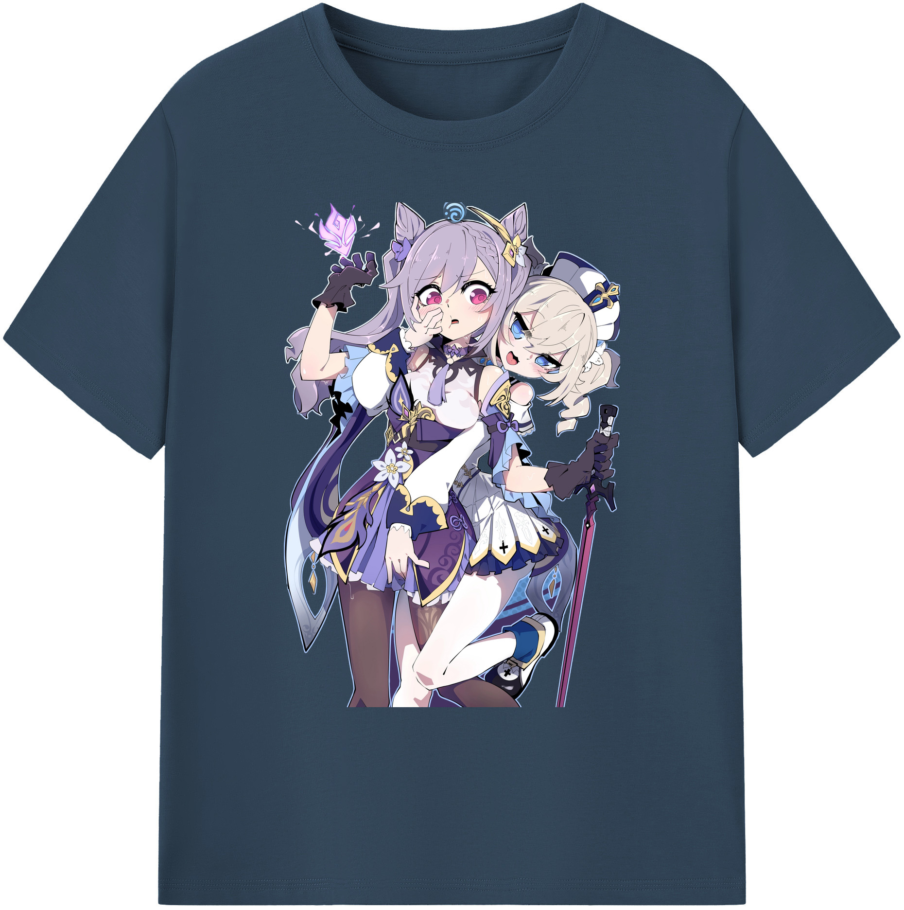 げんし神 刻晴 こくせい genshin Kokusei 綿100％ メンズ半袖Tシャツ｜肌触りやわらか＆通気性