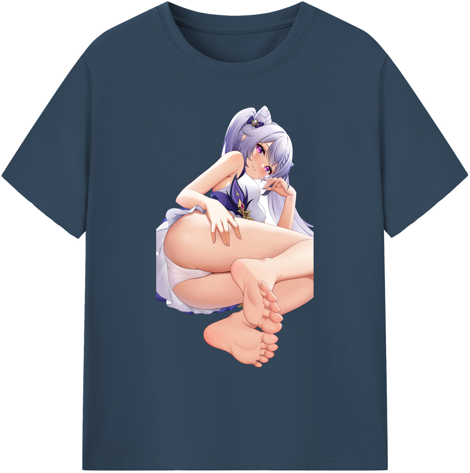 げんし神 刻晴 こくせい genshin Kokusei 綿100％ メンズ半袖Tシャツ｜肌触りやわらか＆通気性