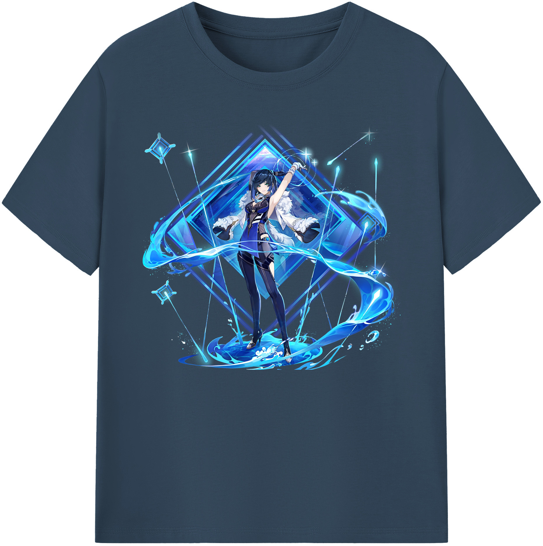 げんし神 夜兰 やらん genshin Yaran 綿100％ メンズ半袖Tシャツ｜肌触りやわらか＆通気性