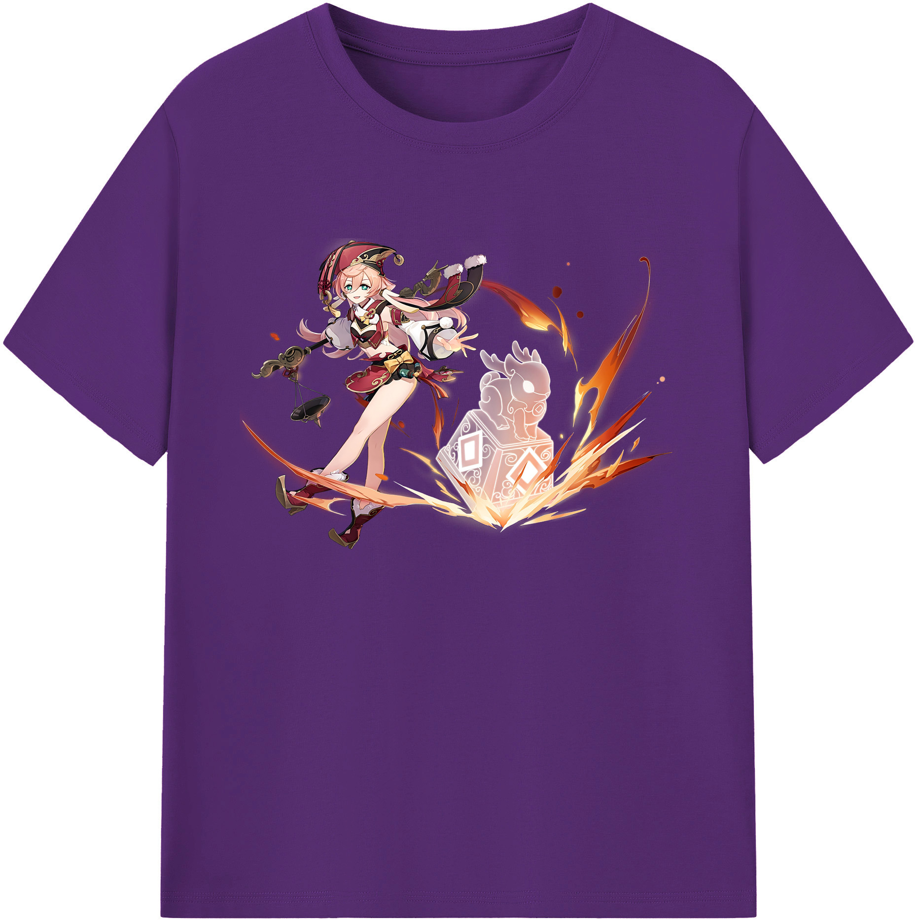 げんし神 ヤンフェイ genshin Yanfei 綿100％ メンズ半袖Tシャツ｜肌触りやわらか＆通気性
