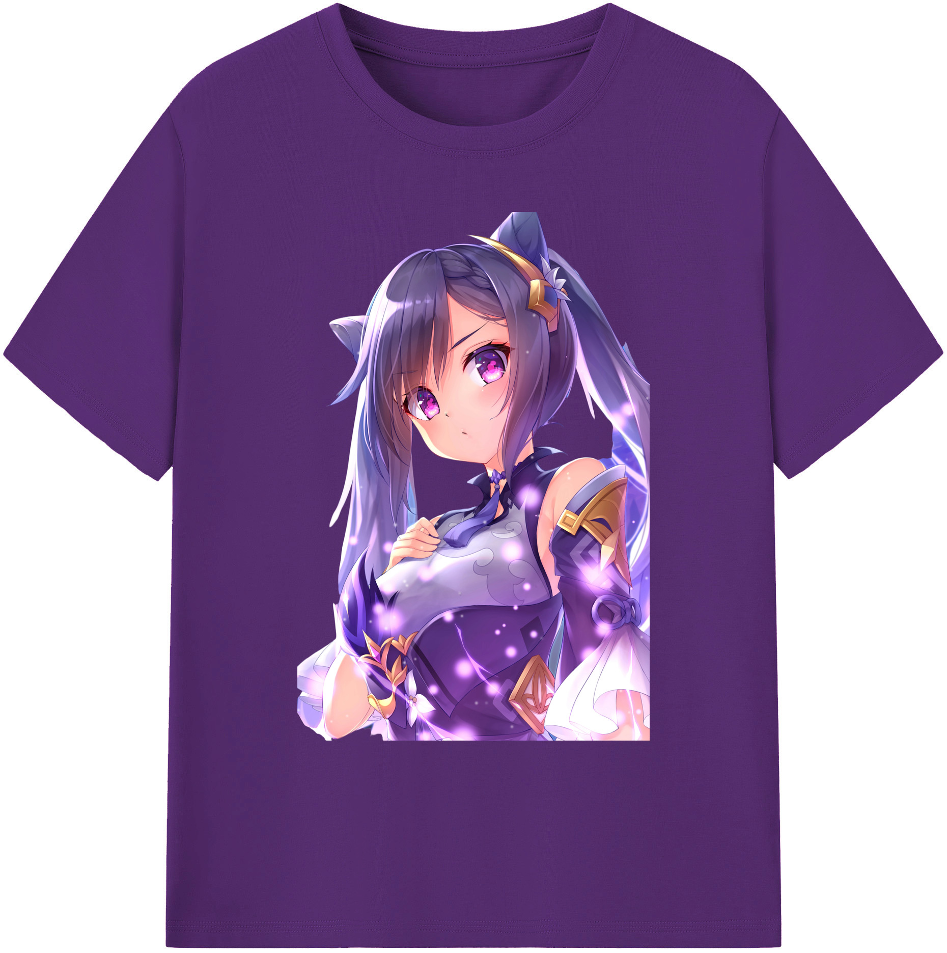 げんし神 刻晴 こくせい genshin Kokusei 綿100％ メンズ半袖Tシャツ｜肌触りやわらか＆通気性