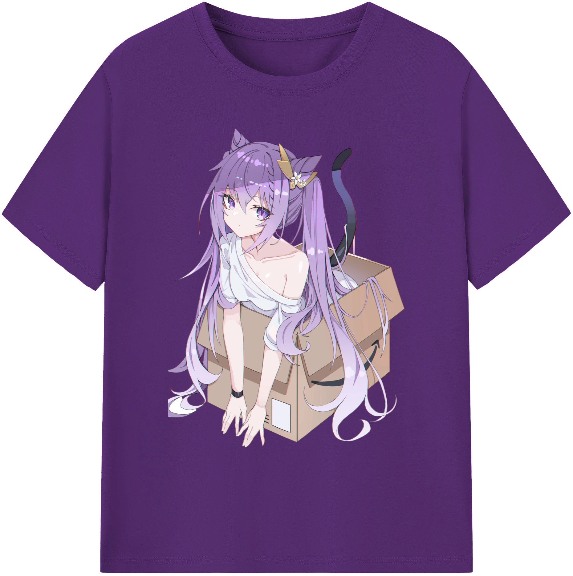 げんし神 刻晴 こくせい genshin Kokusei 綿100％ メンズ半袖Tシャツ｜肌触りやわらか＆通気性