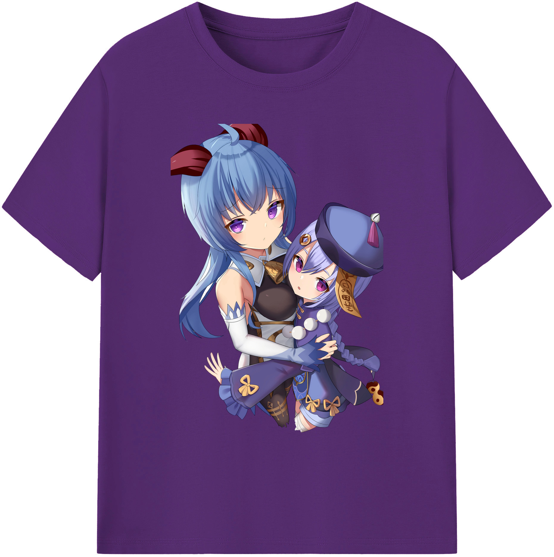 げんし神 甘雨 かんう genshin Ganyu 綿100％ メンズ半袖Tシャツ｜肌触りやわらか＆通気性