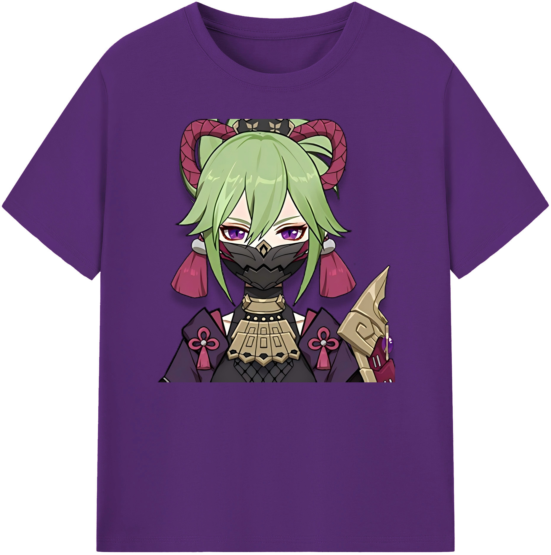 げんし神  久岐忍 くき しのぶ genshin Kuki Shinobu 綿100％ メンズ半袖Tシャツ｜肌触りやわらか＆通気性