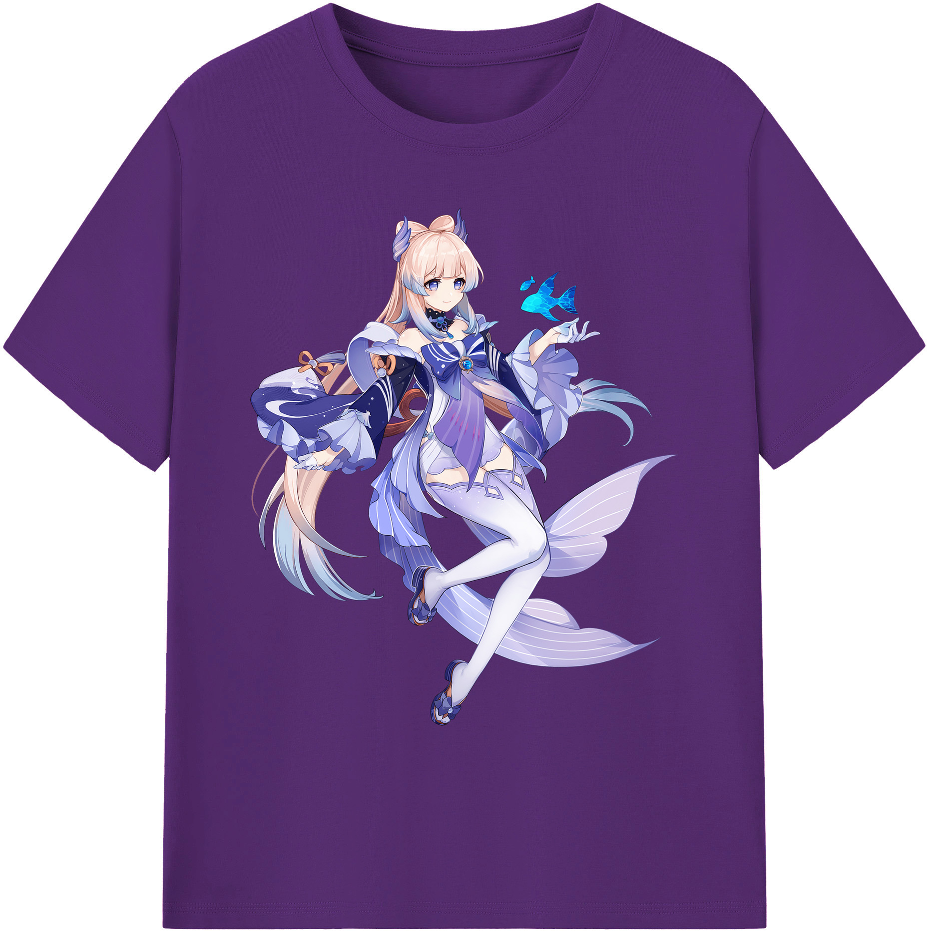 げんし神 珊瑚宮心海 サンゴノミヤ・ココミ genshin Sangonomiya Kokomi 綿100％ メンズ半袖Tシャツ｜肌触りやわらか＆通気性