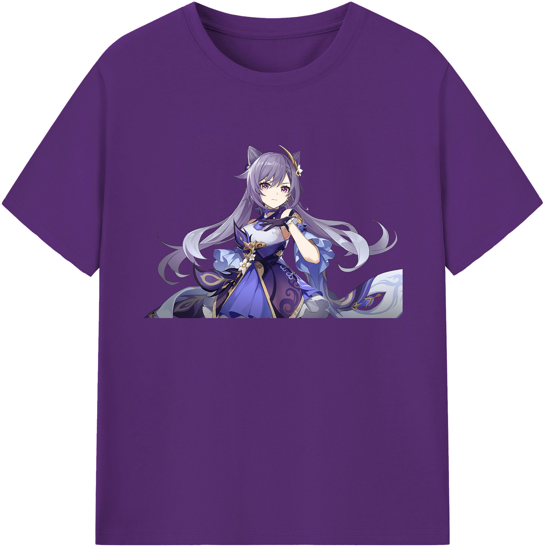 げんし神 刻晴 こくせい genshin Kokusei 綿100％ メンズ半袖Tシャツ｜肌触りやわらか＆通気性