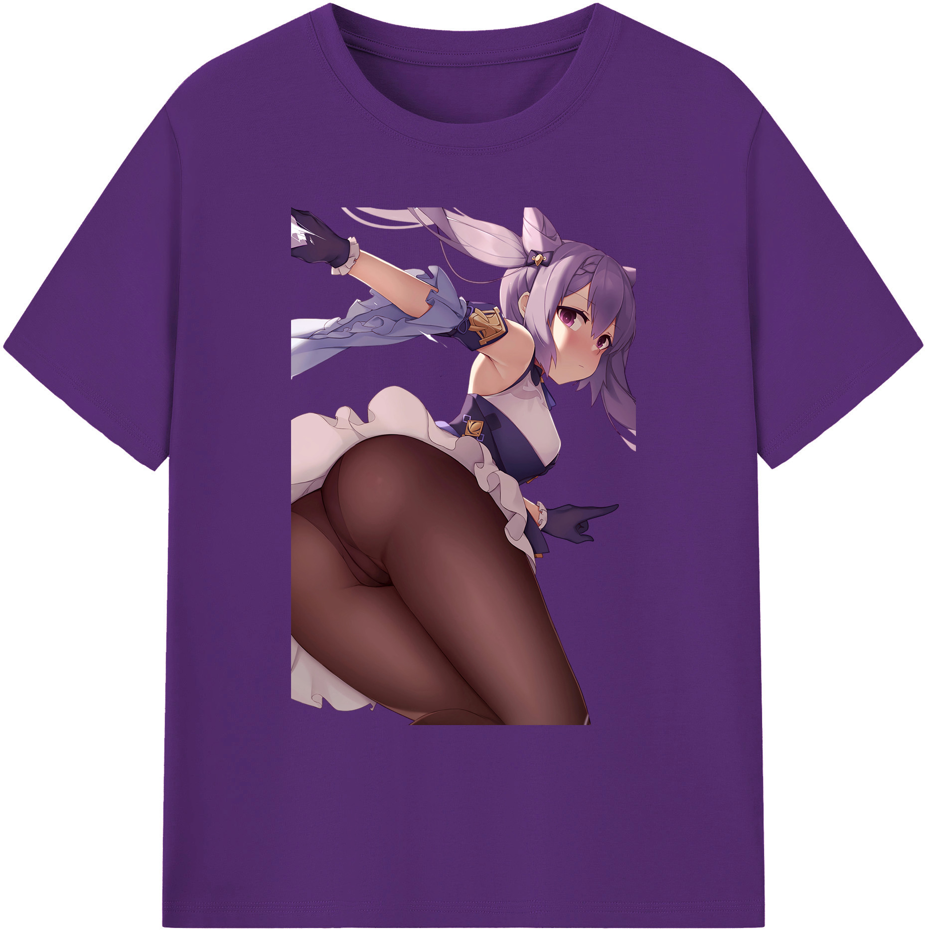 げんし神 刻晴 こくせい genshin Kokusei 綿100％ メンズ半袖Tシャツ｜肌触りやわらか＆通気性