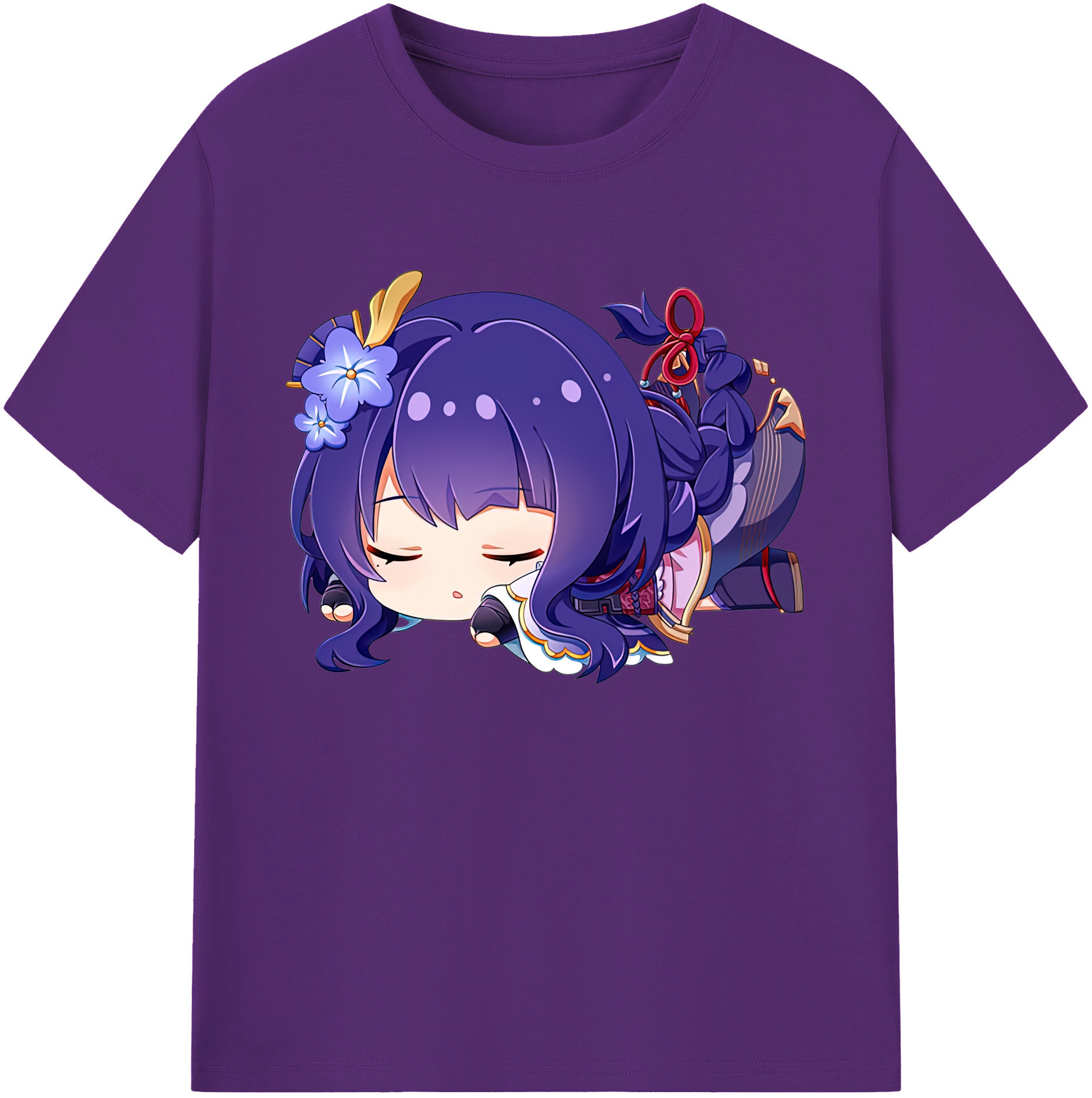 げんし神 雷電将軍 らいでんしょうぐん genshin Raiden Shogun 綿100％ メンズ半袖Tシャツ｜肌触りやわらか＆通気性