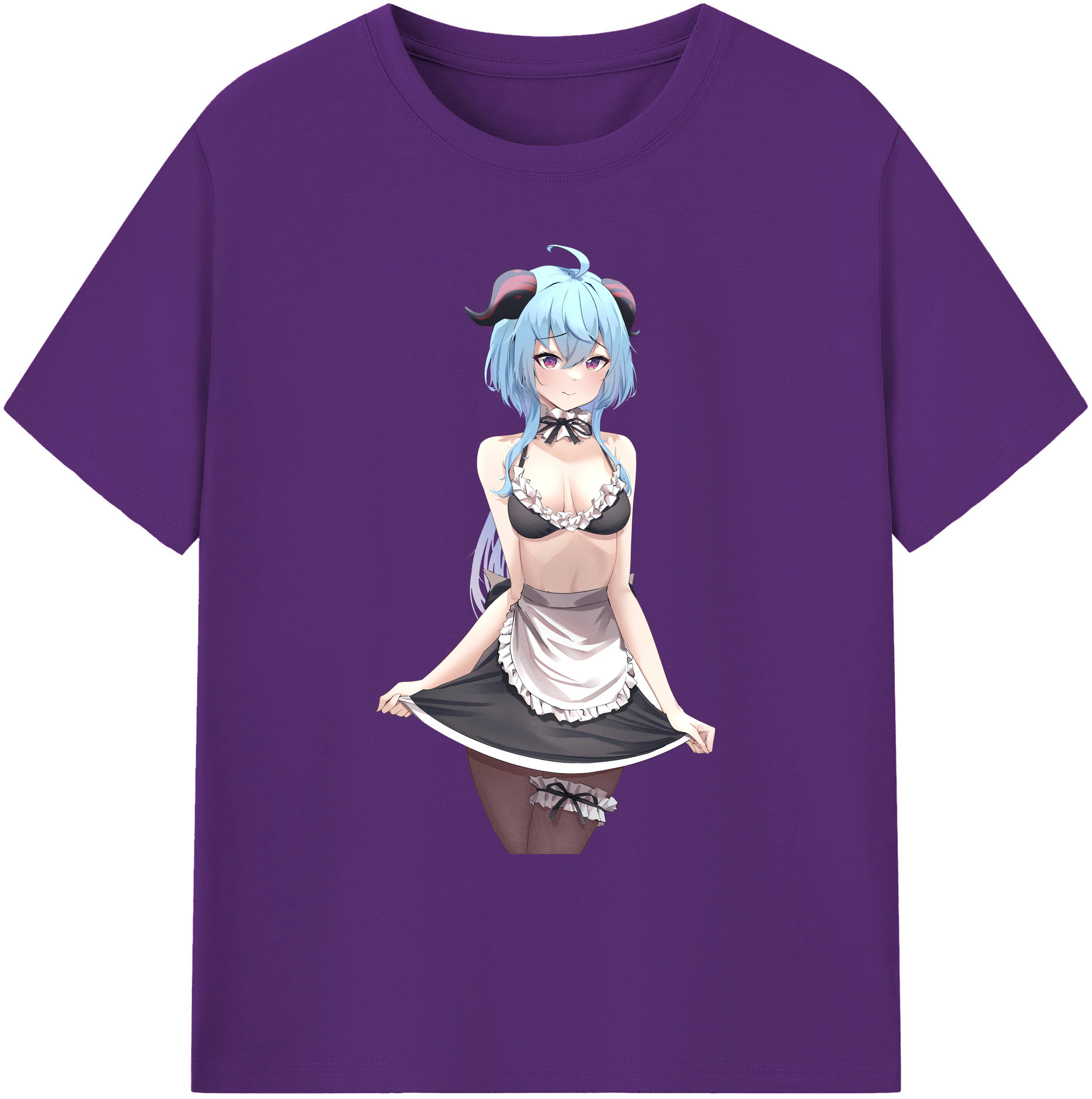 げんし神 甘雨 かんう genshin Ganyu 綿100％ メンズ半袖Tシャツ｜肌触りやわらか＆通気性
