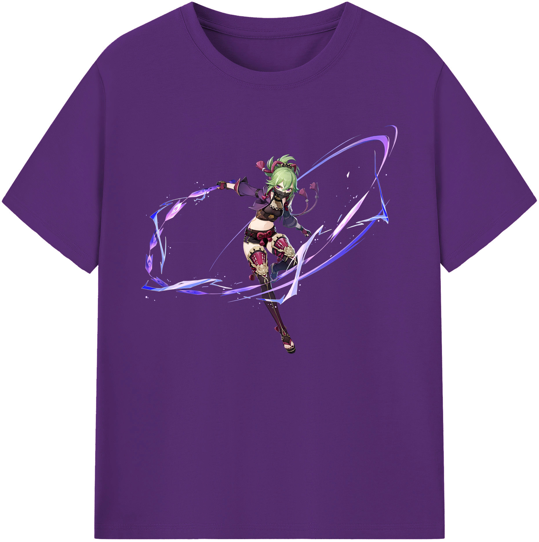 げんし神  久岐忍 くき しのぶ genshin Kuki Shinobu 綿100％ メンズ半袖Tシャツ｜肌触りやわらか＆通気性