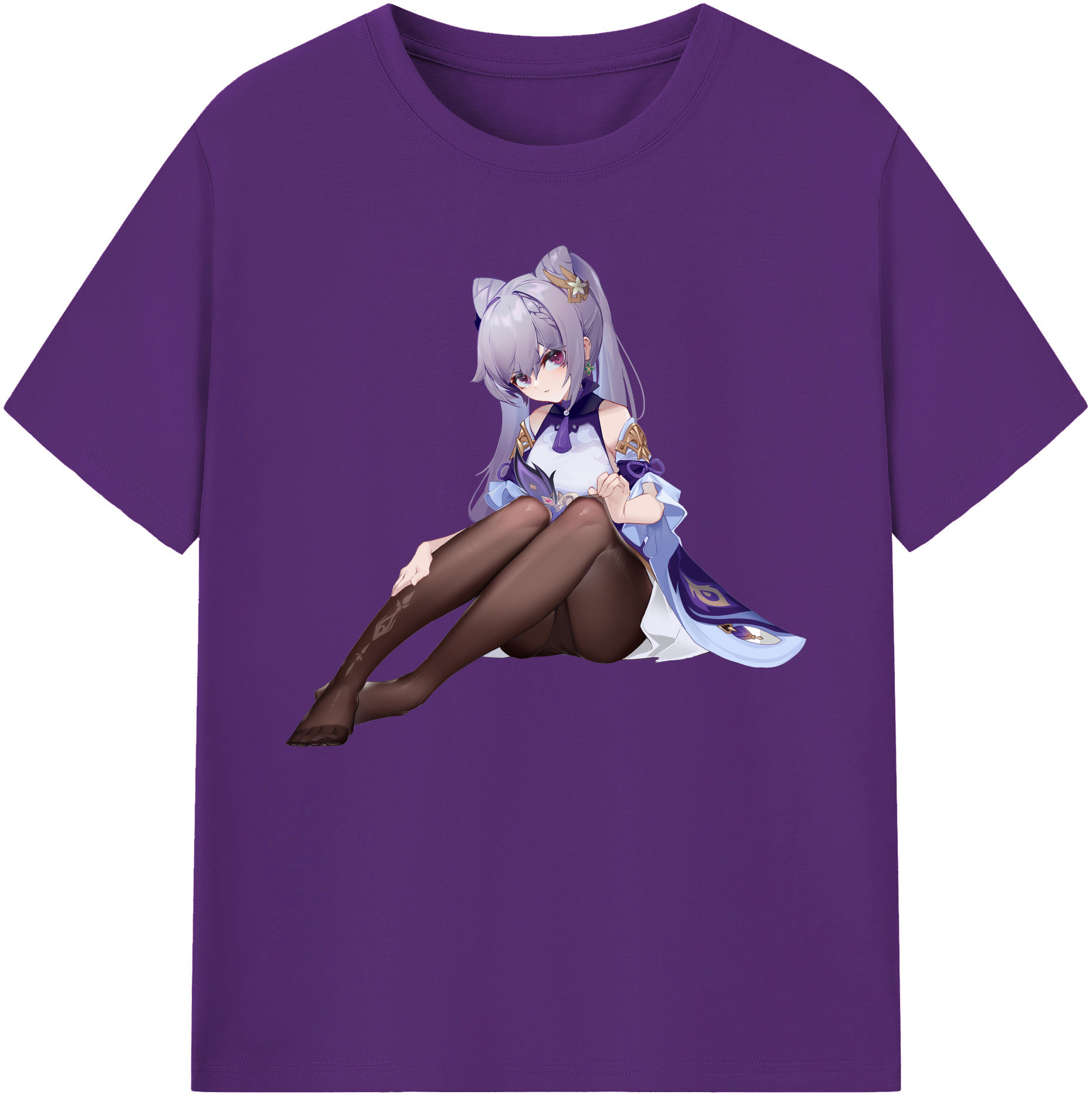 げんし神 刻晴 こくせい genshin Kokusei 綿100％ メンズ半袖Tシャツ｜肌触りやわらか＆通気性