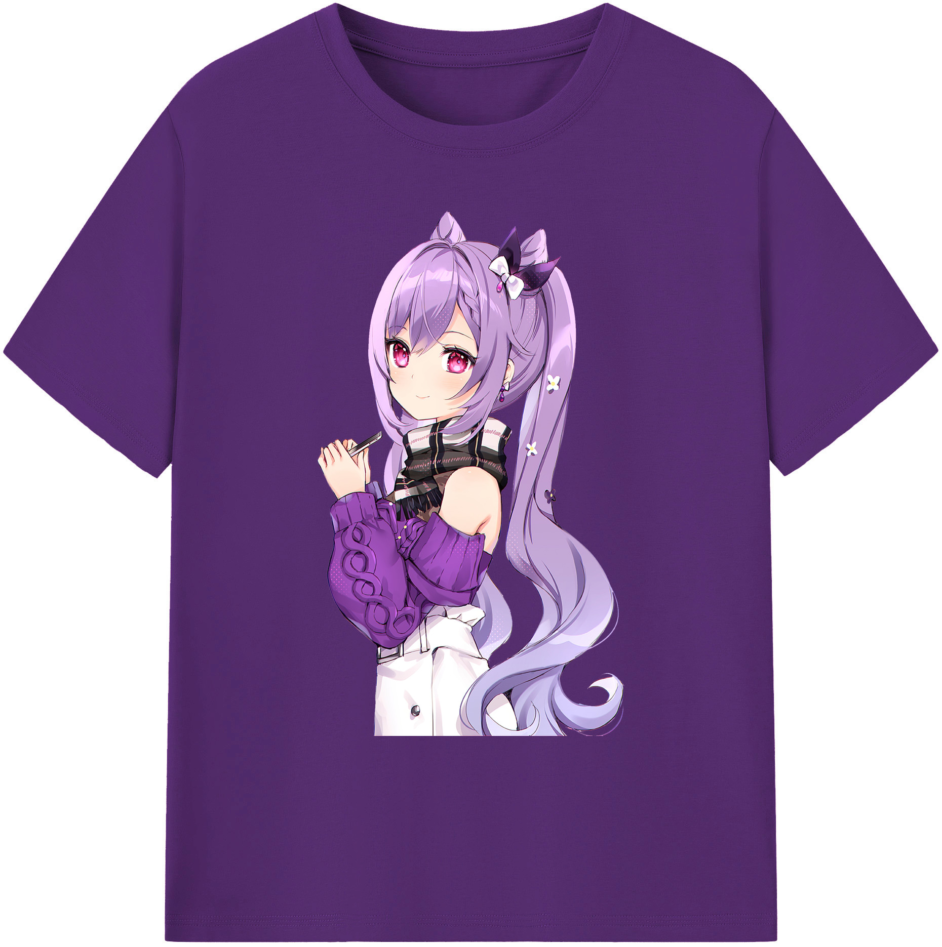 げんし神 刻晴 こくせい genshin Kokusei 綿100％ メンズ半袖Tシャツ｜肌触りやわらか＆通気性