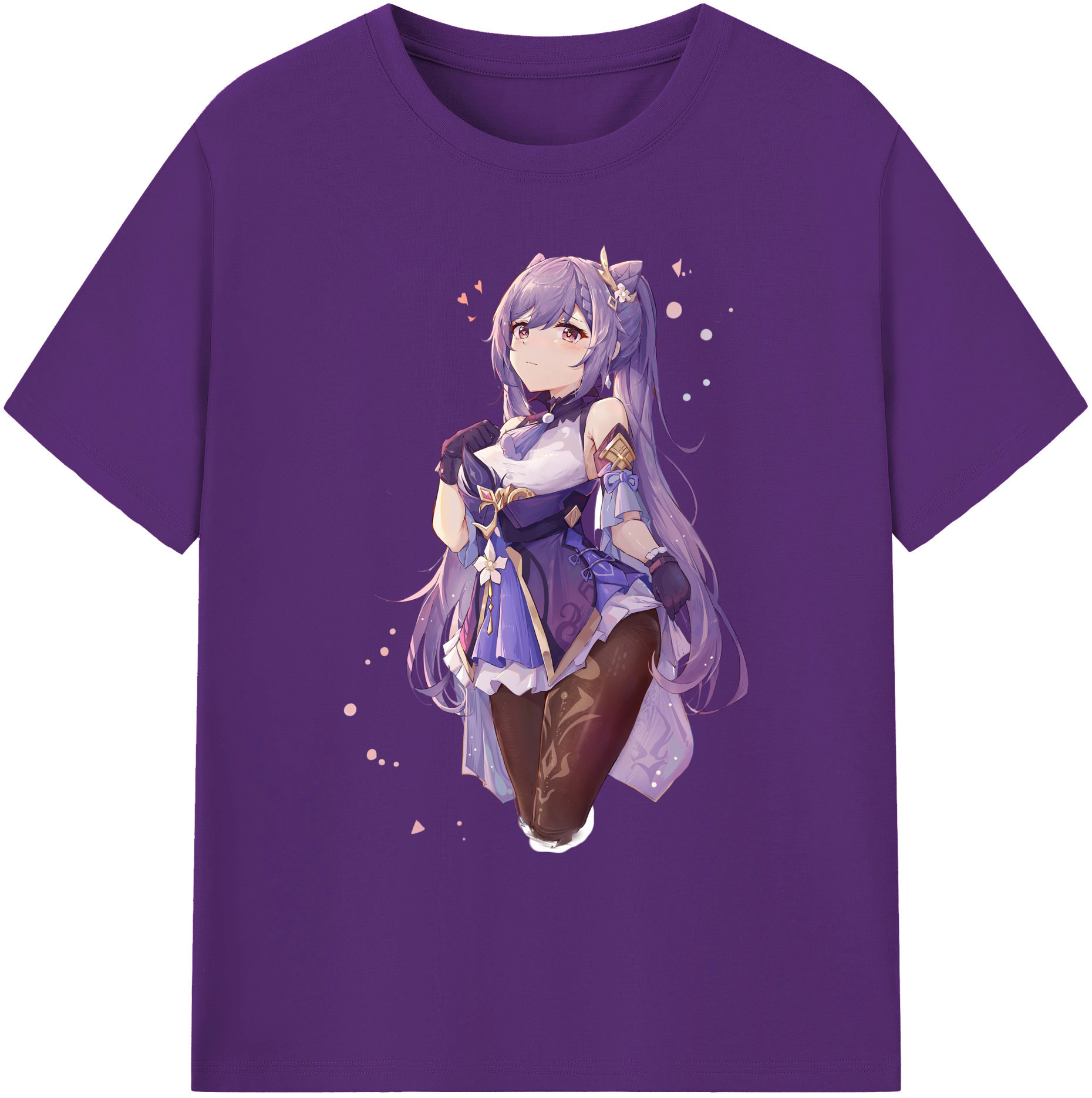 げんし神 刻晴 こくせい genshin Kokusei 綿100％ メンズ半袖Tシャツ｜肌触りやわらか＆通気性
